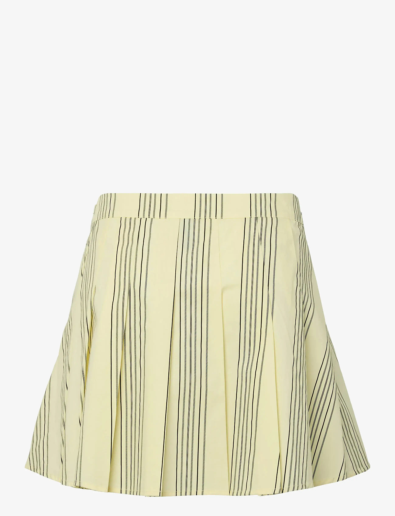 Pieces - PCJAMIE MW PLEATED SKIRT WVN D2D PP - kurze röcke - pastel yellow - 1