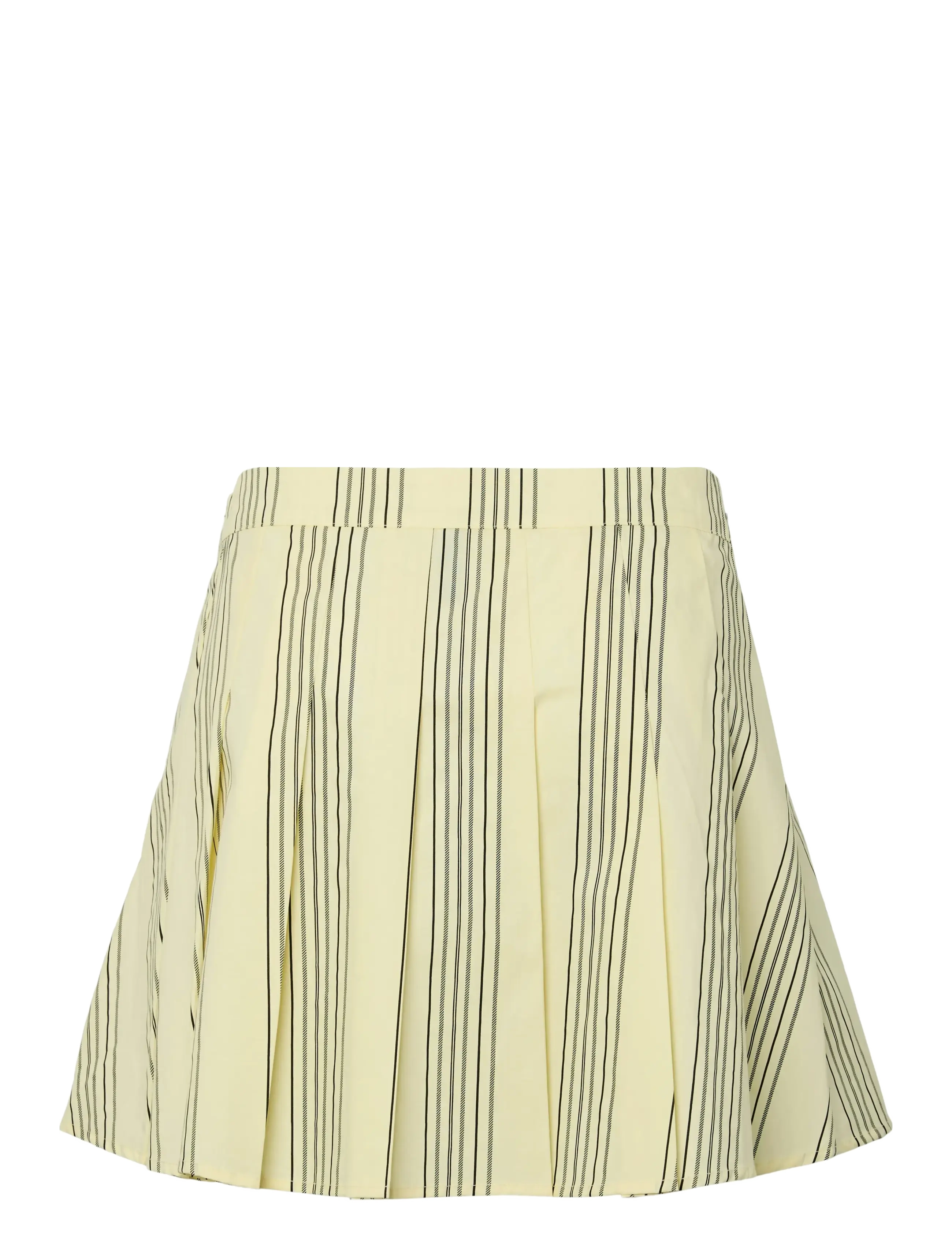 Pieces - PCJAMIE MW PLEATED SKIRT WVN D2D PP - spódnice mini - pastel yellow - 1