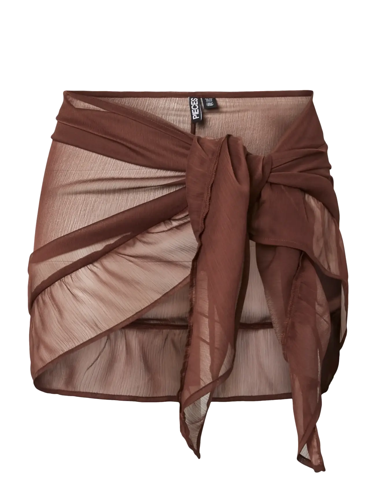 Pieces Pcatrud Frill Sarong Wvn Bc, Kvinder, Slå Om Sarong, Brun, Str: ONE SIZE