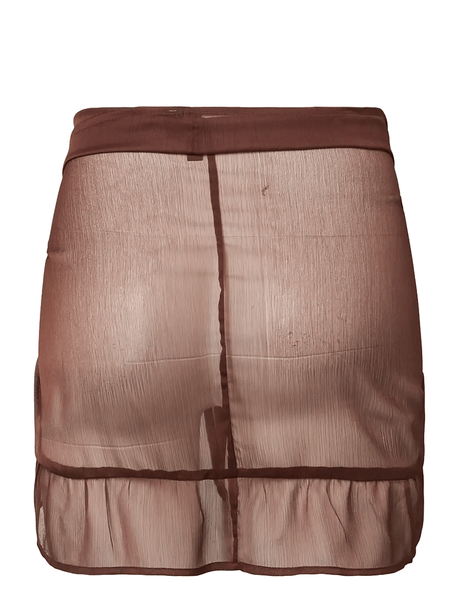 Pieces - PCATRUD FRILL SARONG WVN BC - strandmode - deep mahogany - 1