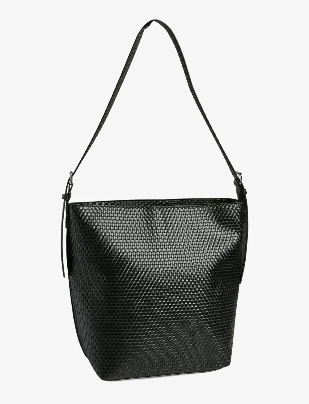 Pieces - PCMILLANE BRAIDED SHOPPER PP - shoppingväskor - black - 2