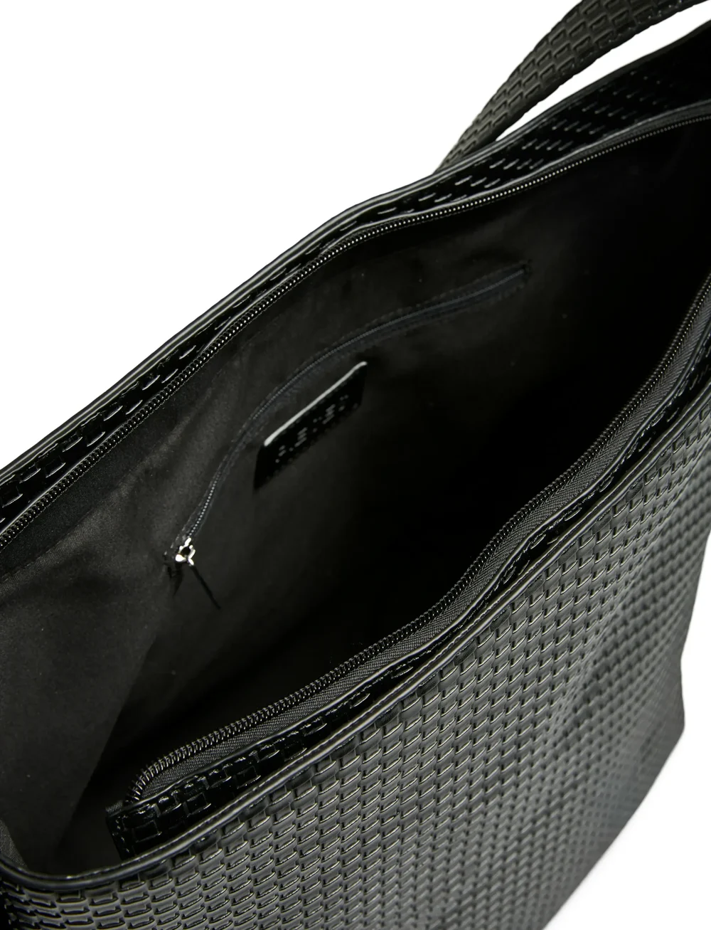 Pieces - PCMILLANE BRAIDED SHOPPER PP - shoppingväskor - black - 3