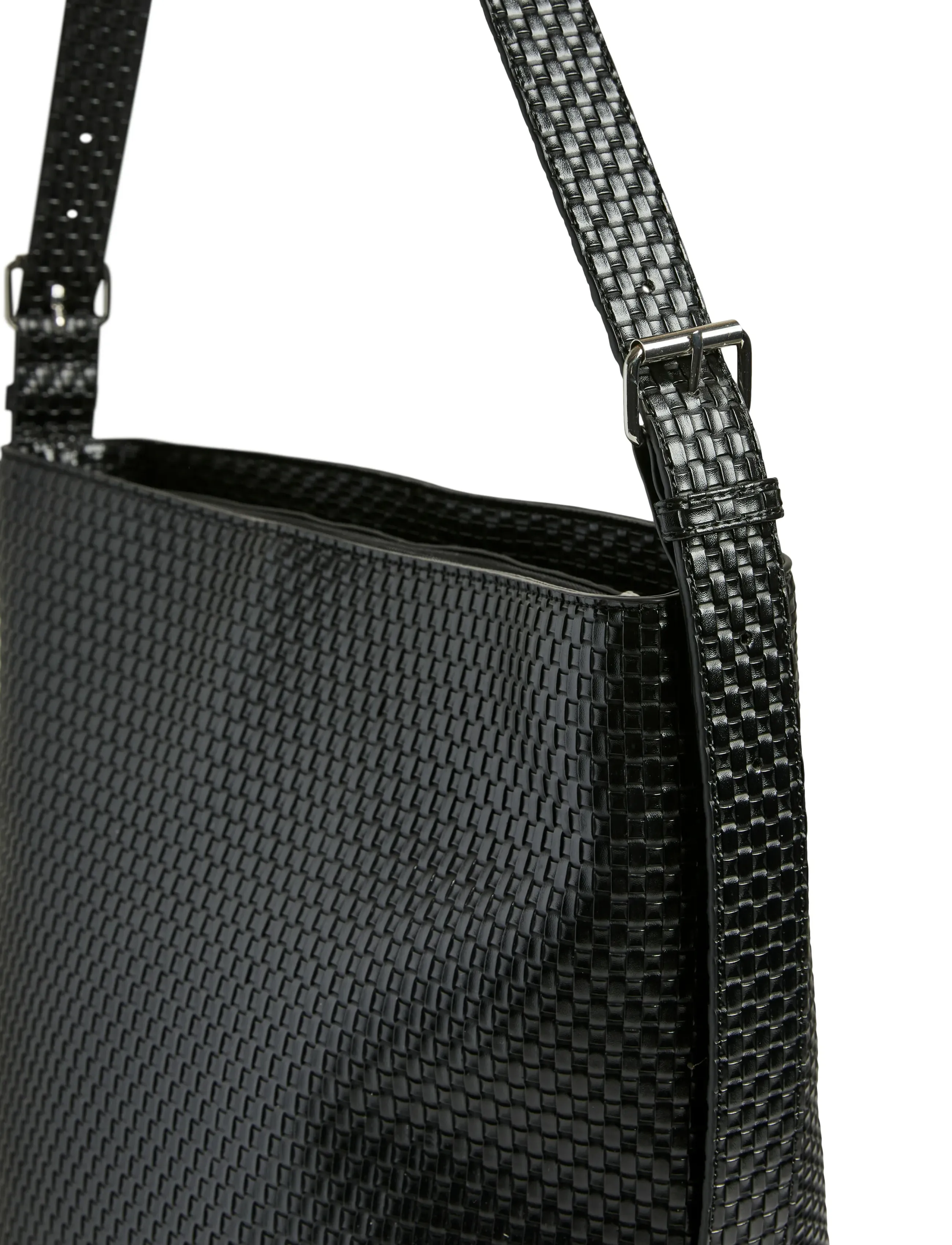 Pieces - PCMILLANE BRAIDED SHOPPER PP - aksessuaarid - black - 4