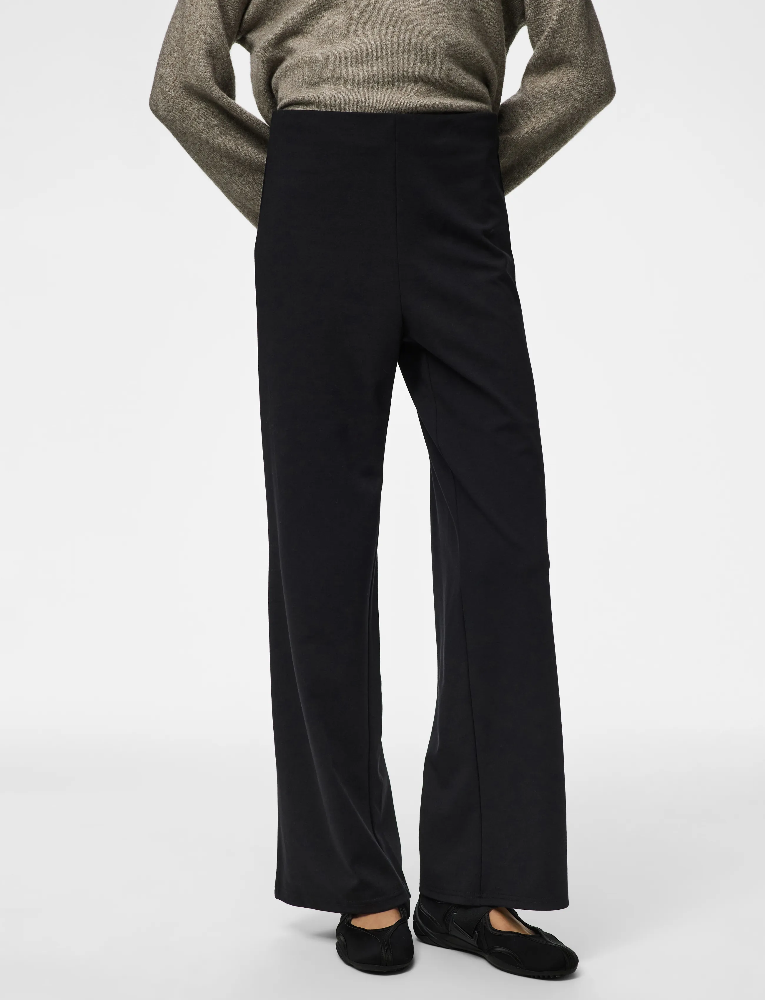 Pieces PCBIA HW WIDE PANTS JRS NOOS BC - Pieces - BLACK / black