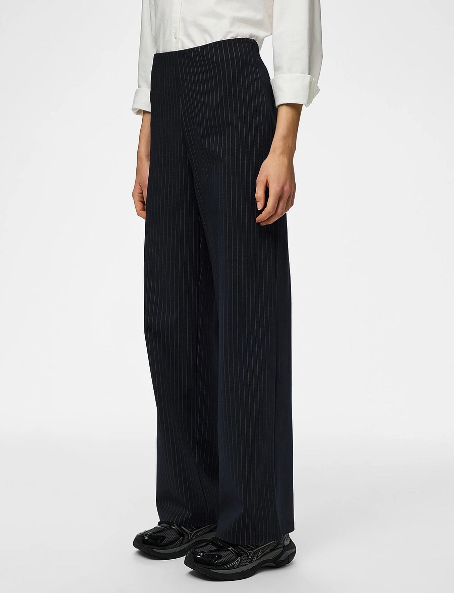 Pieces - PCBIA HW WIDE PANTS JRS NOOS BC - vida byxor - maritime blue - 0
