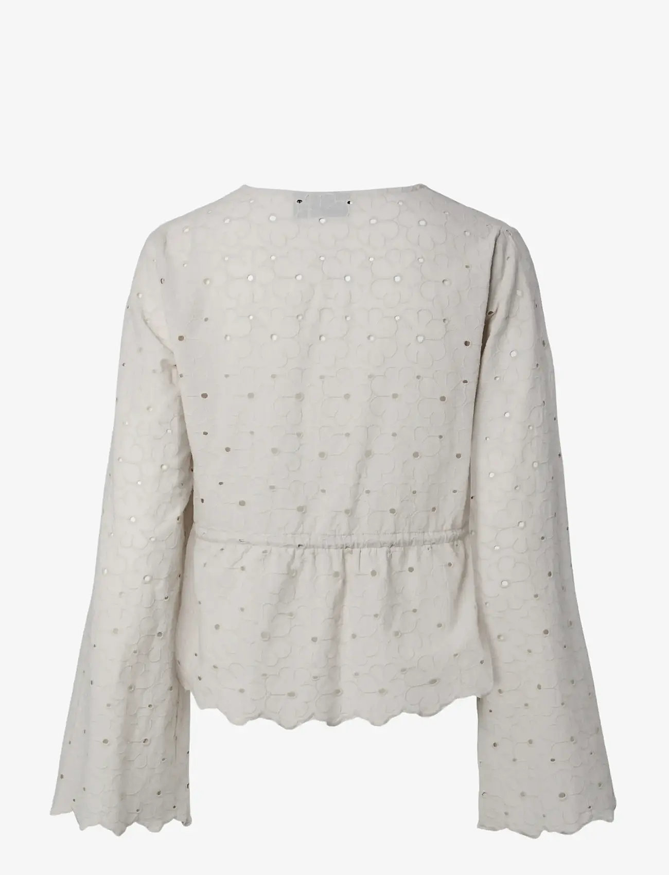Pieces - PCARMORINE LS EMBRODERI TOP WVN - langärmlige blusen - silver lining - 2