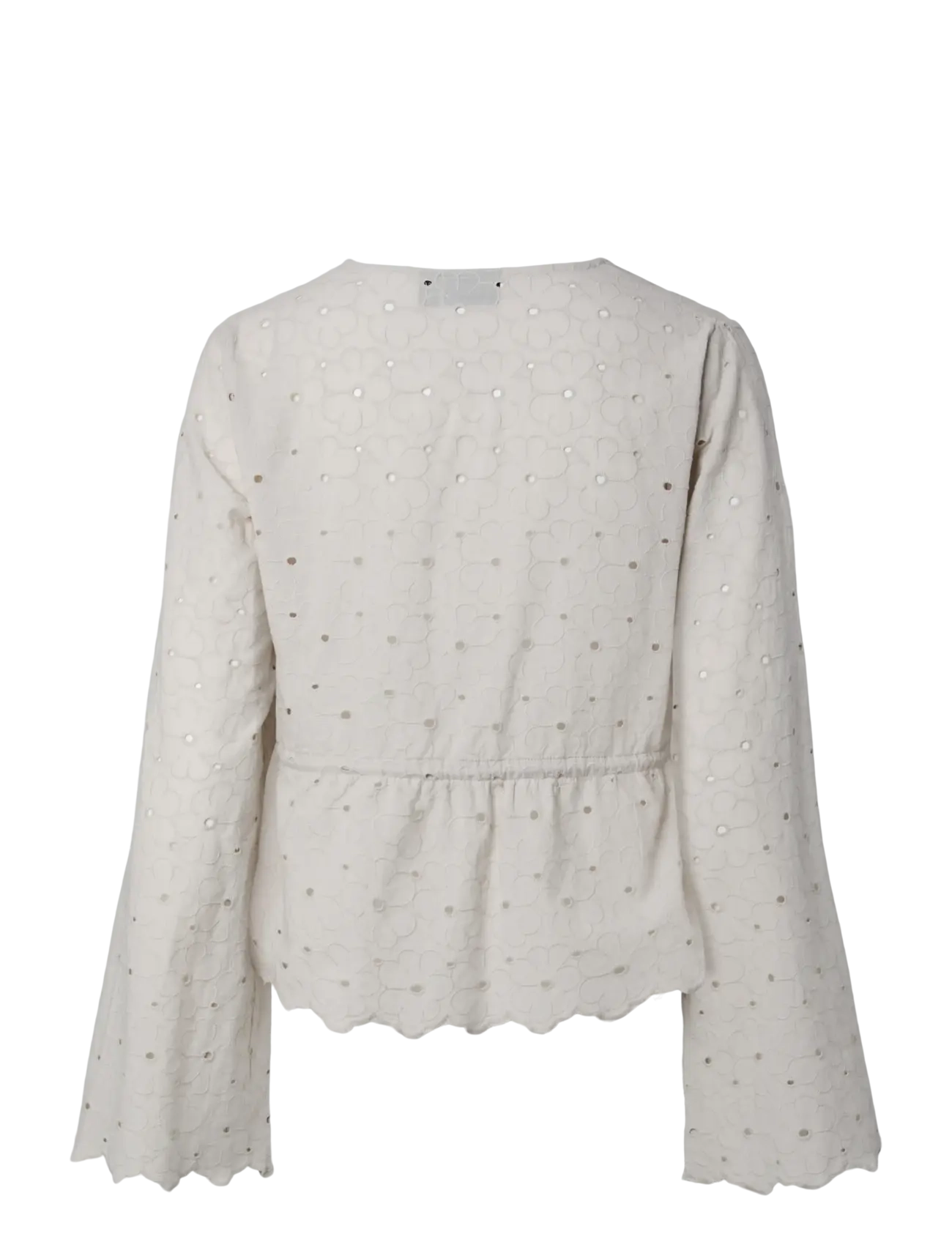 Pieces - PCARMORINE LS EMBRODERI TOP WVN - long sleeved blouses - silver lining - 2