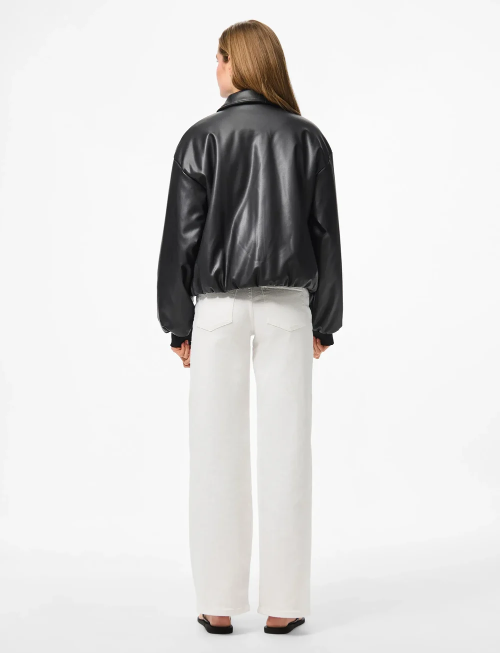 Pieces - PCLARA PADDED COATED BOMBER JACKET - bomberjacken - black - 3