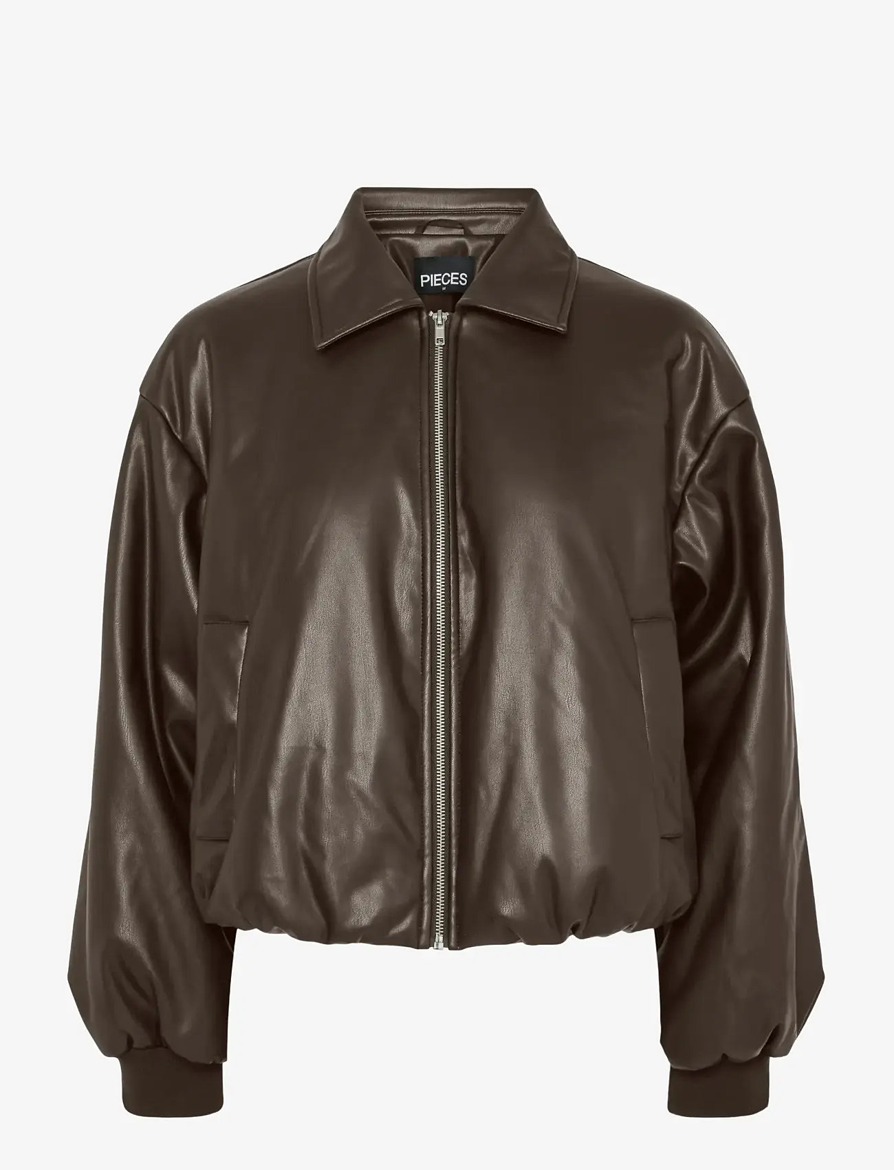 Pieces - PCLARA PADDED COATED BOMBER JACKET - hot fudge - 1