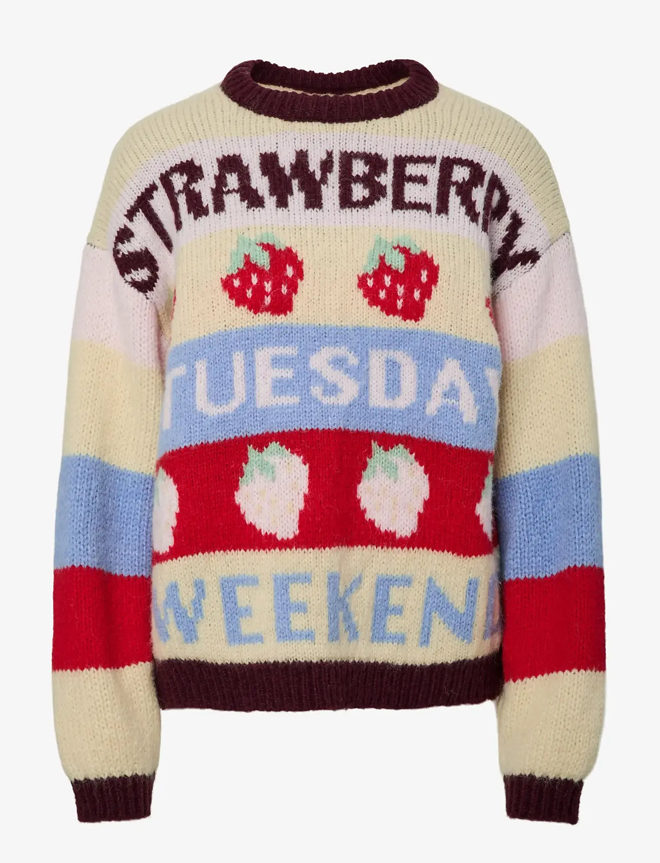 Pieces - PCBIKKA LS O-NECK KNIT BC - sviitrid - french vanilla - 1