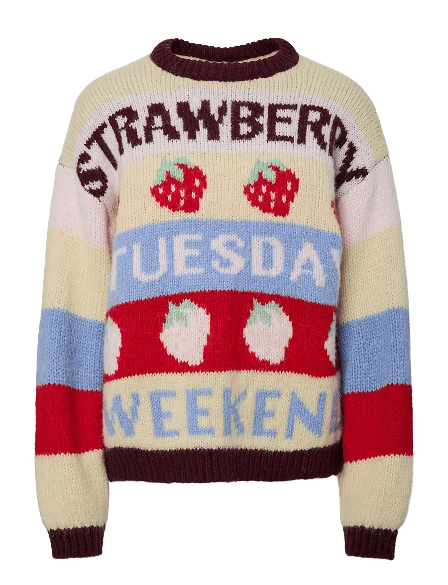 Pieces - PCBIKKA LS O-NECK KNIT BC - stickade tröjor - french vanilla - 1