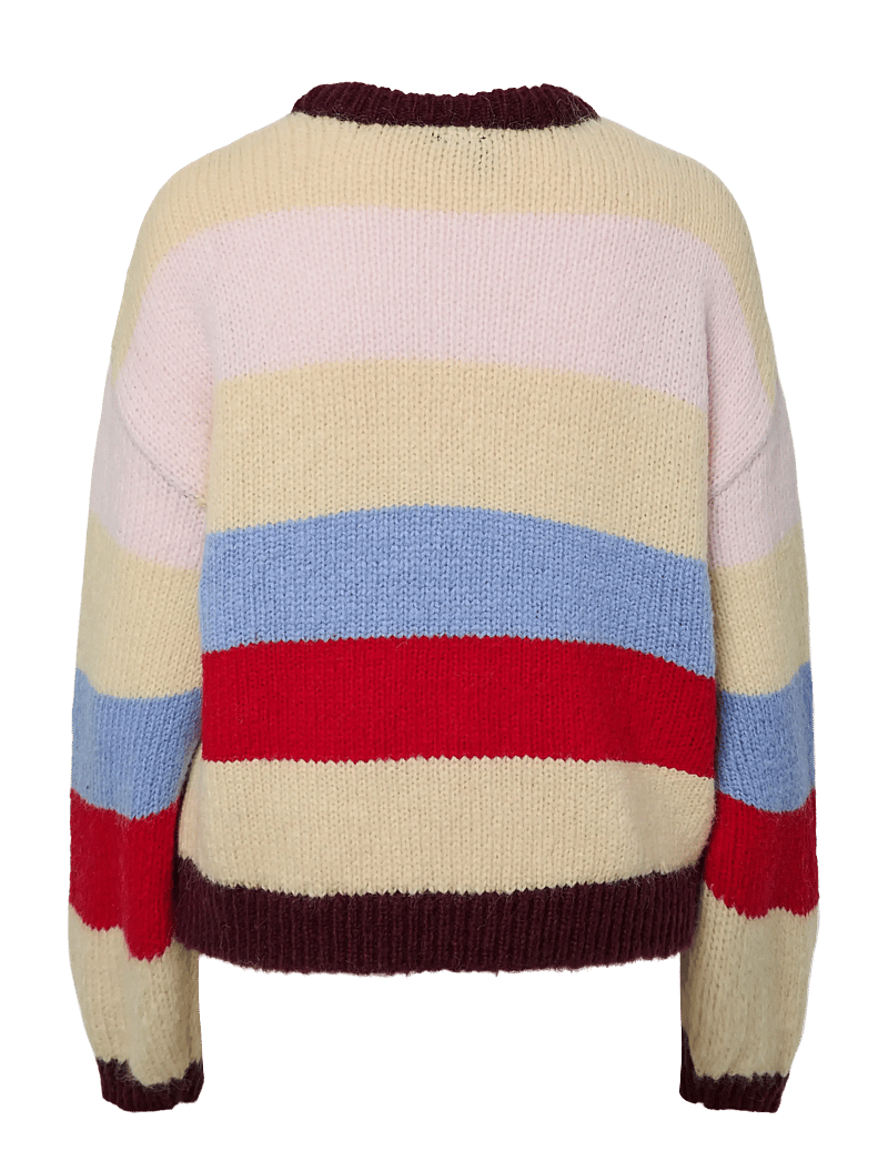 Pieces - PCBIKKA LS O-NECK KNIT BC - sviitrid - french vanilla - 2