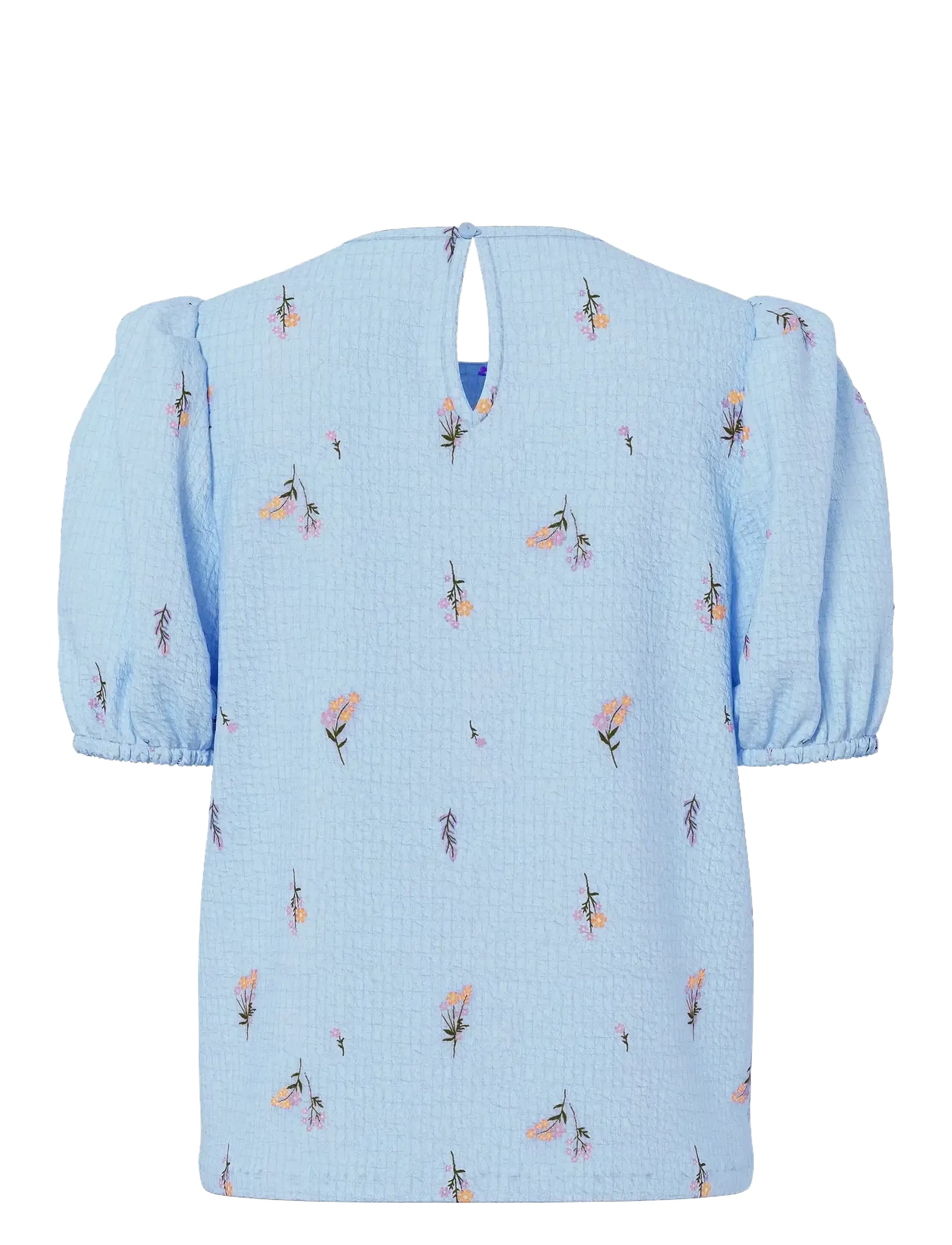 Pieces - PCJEO SS O-NECK TOP WVN D2D - cashmere blue - 2