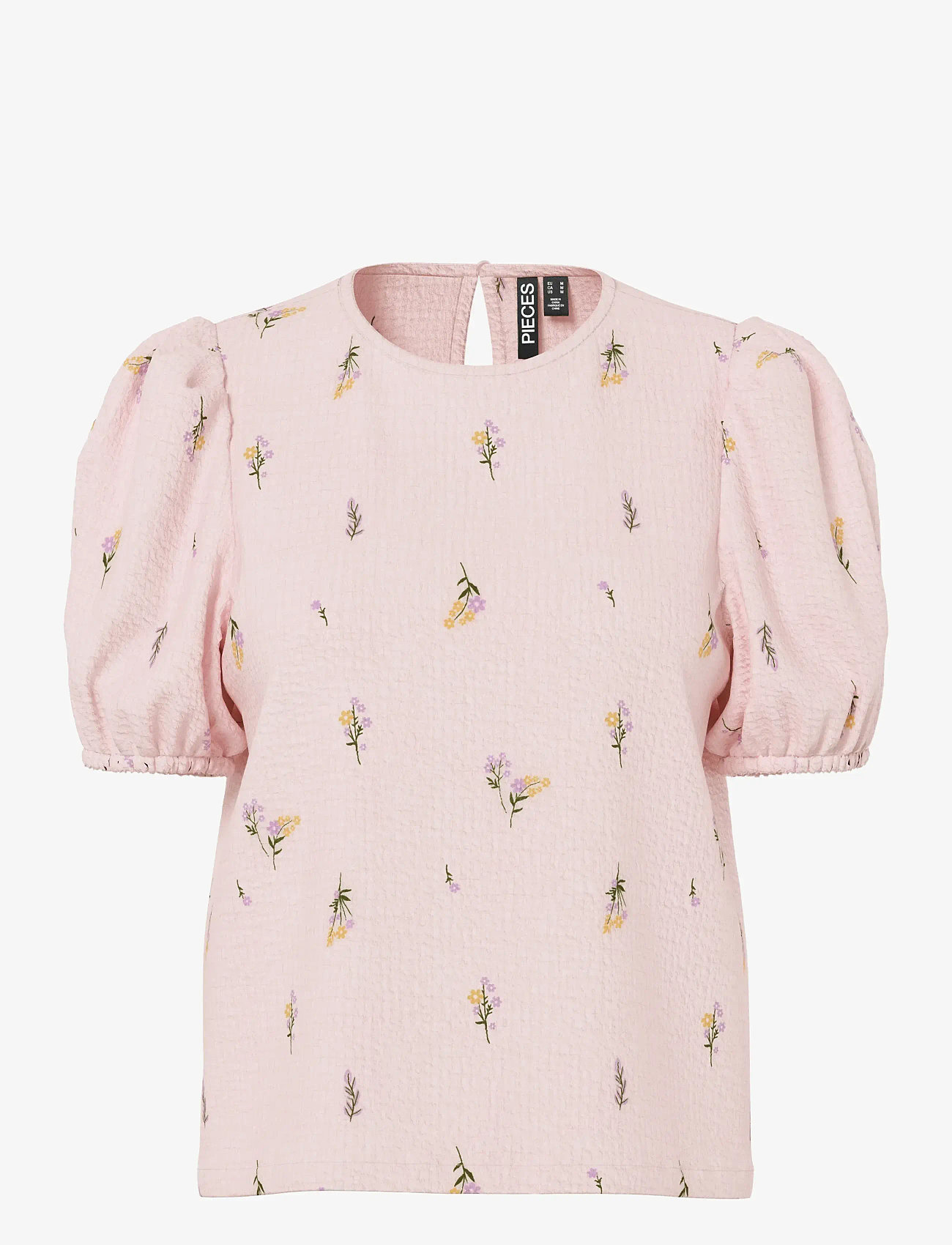 Pieces - PCJEO SS O-NECK TOP WVN D2D - t-shirts - pink tulle - 0