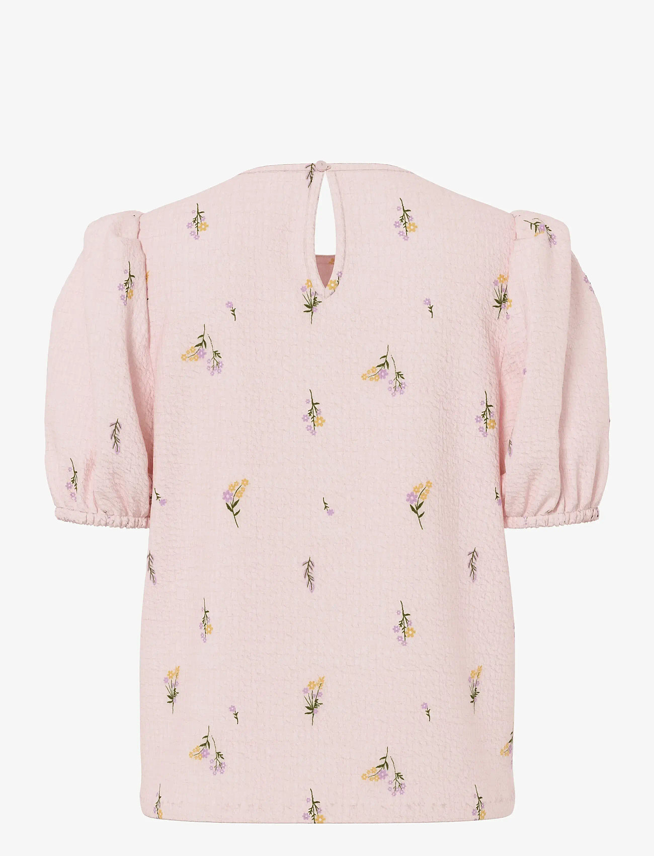 Pieces - PCJEO SS O-NECK TOP WVN D2D - t-shirts - pink tulle - 1