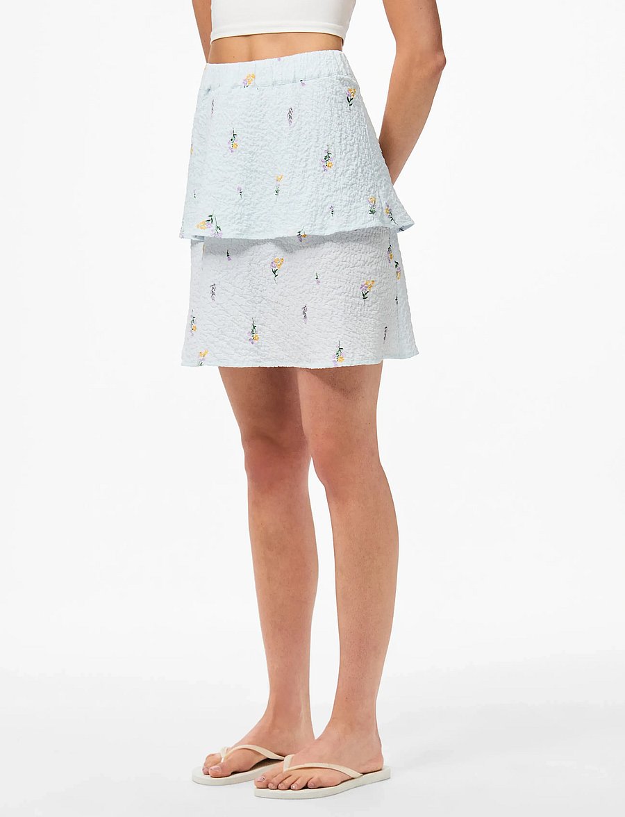 Pieces - PCJEO HW SHORT SKIRT WVN D2D - kurze röcke - cashmere blue - 0