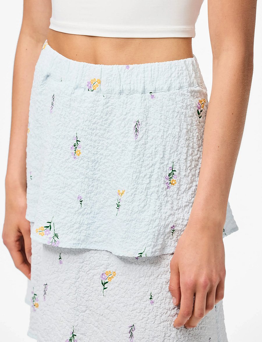Pieces - PCJEO HW SHORT SKIRT WVN D2D - kurze röcke - cashmere blue - 5