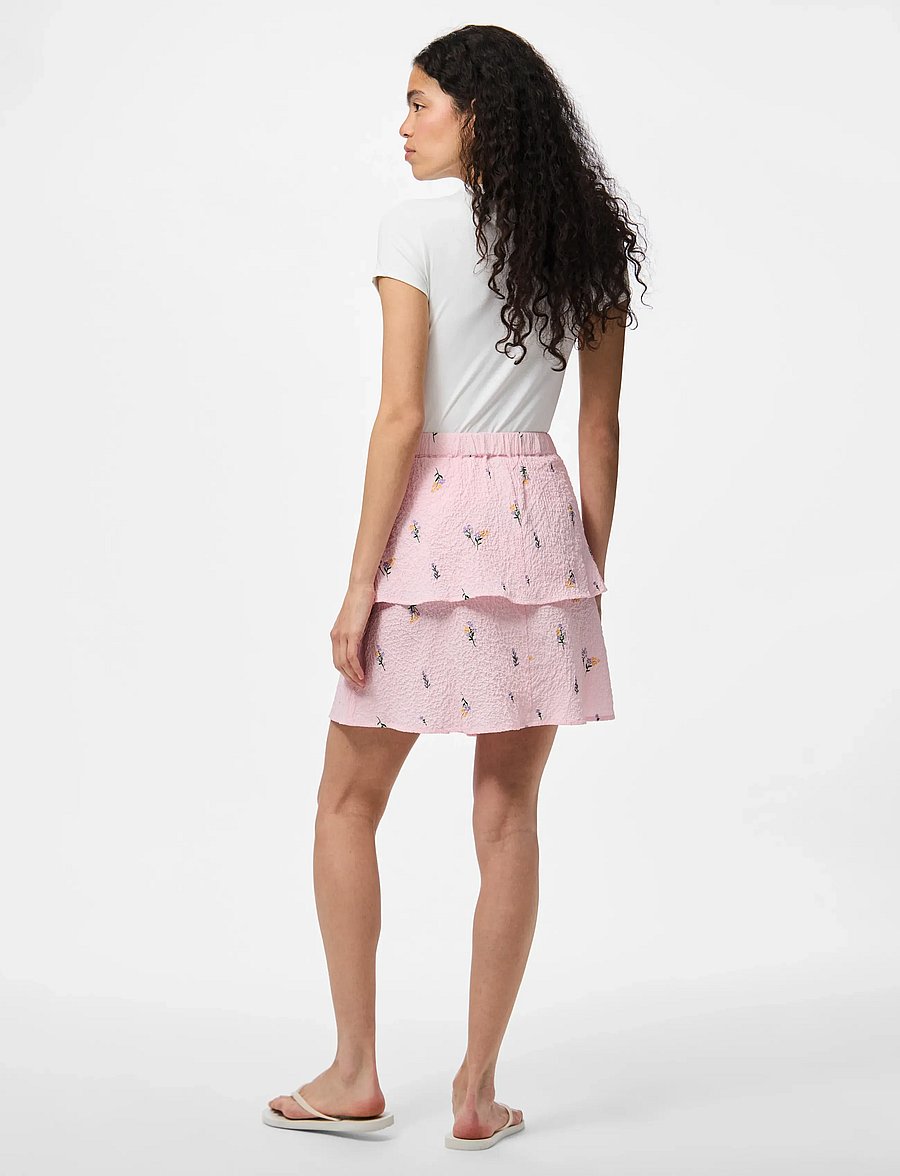 Pieces - PCJEO HW SHORT SKIRT WVN D2D - miniseelikud - pink tulle - 3