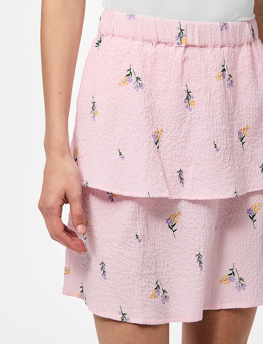 Pieces - PCJEO HW SHORT SKIRT WVN D2D - miniseelikud - pink tulle - 5