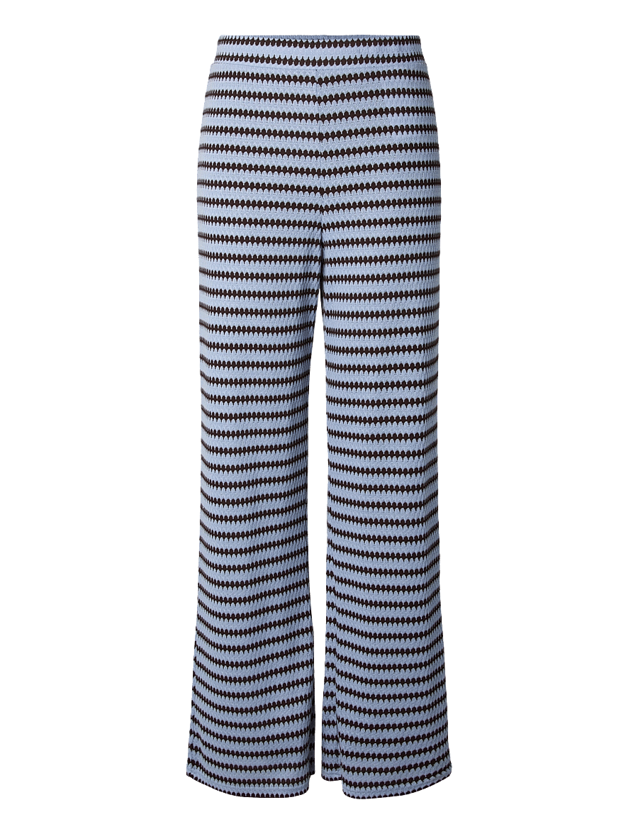 Pieces - PCJEYA HW WIDE KNIT PANT D2D JRS - hosen mit weitem bein - cashmere blue - 1