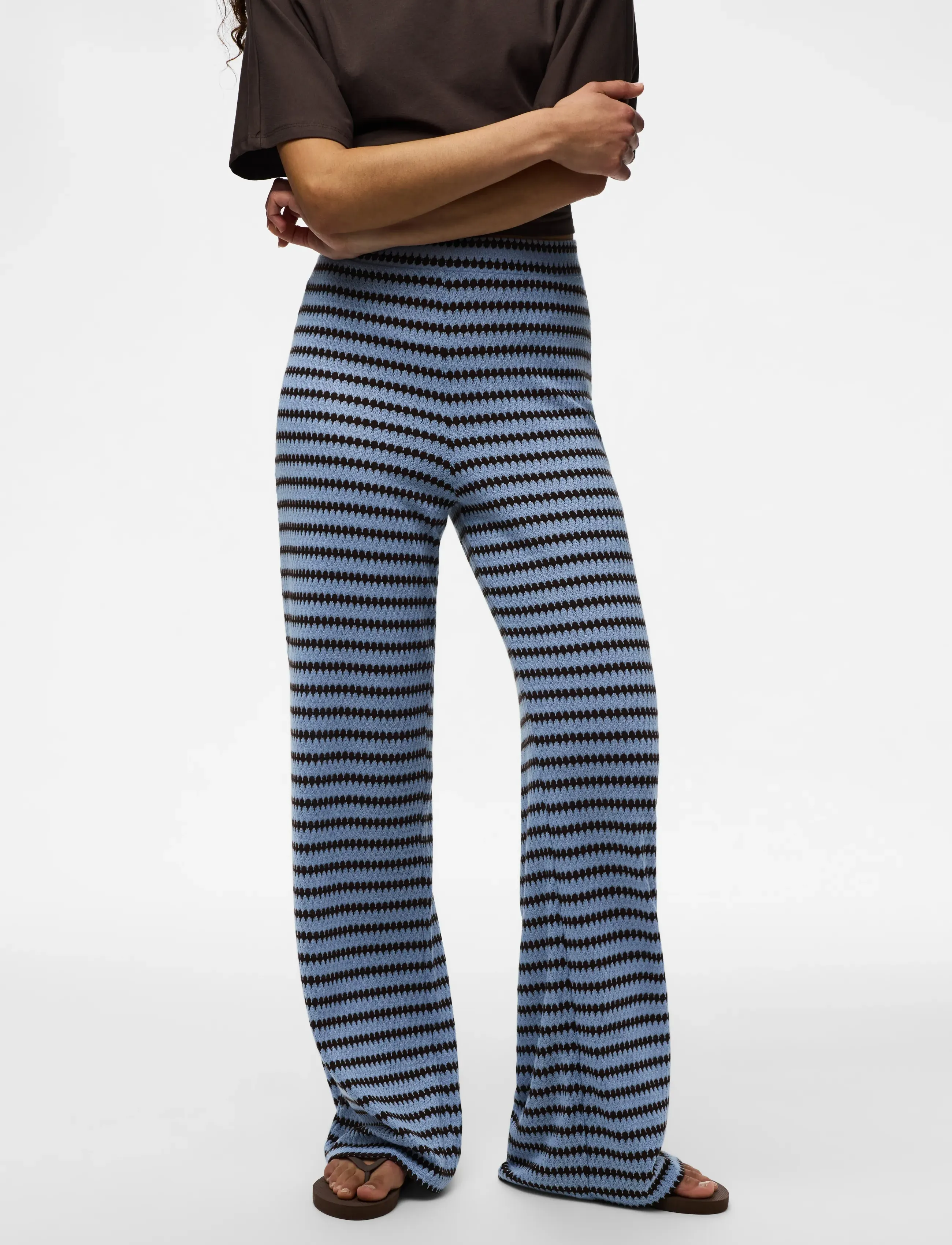 Pcjeya Hw Wide Knit Pant D2D Jrs