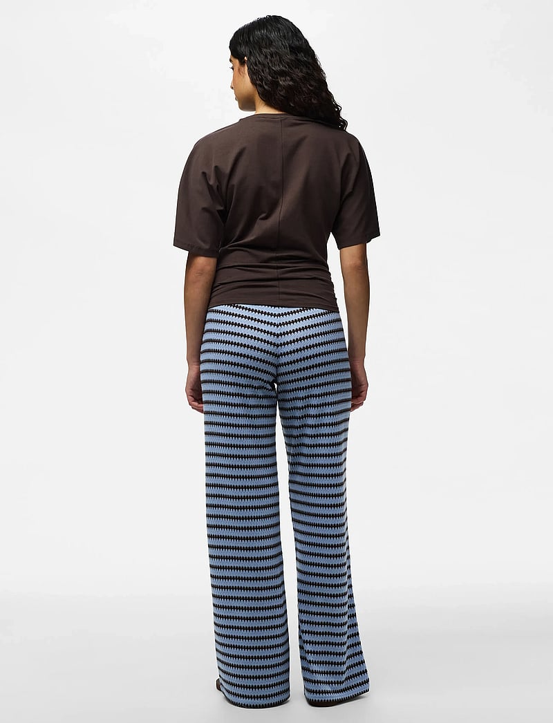 Pieces - PCJEYA HW WIDE KNIT PANT D2D JRS - hosen mit weitem bein - cashmere blue - 3