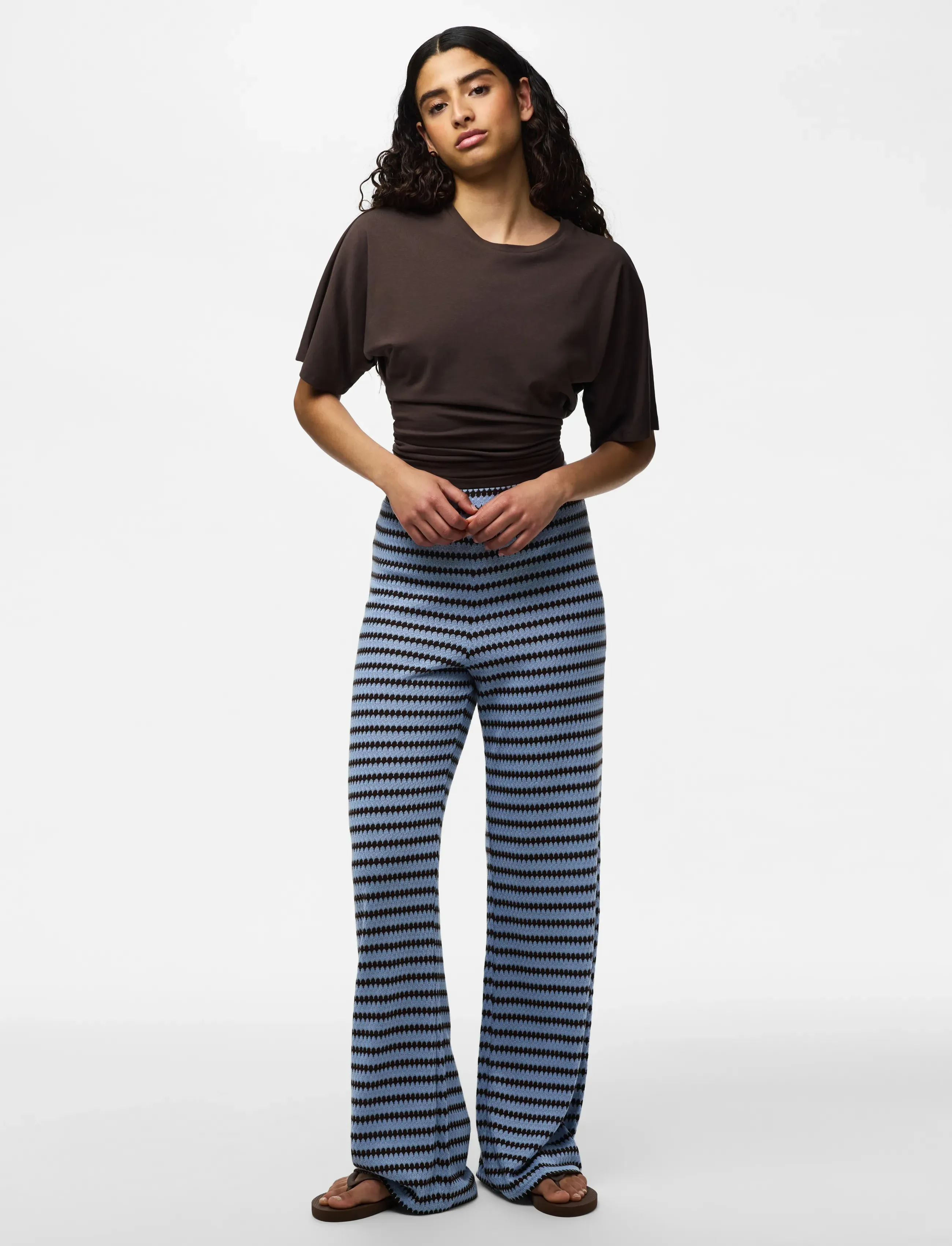 PIECES Pcjeya Hw Wide Knit Pant D2D Jrs mjukisbyxor dam – bild 3