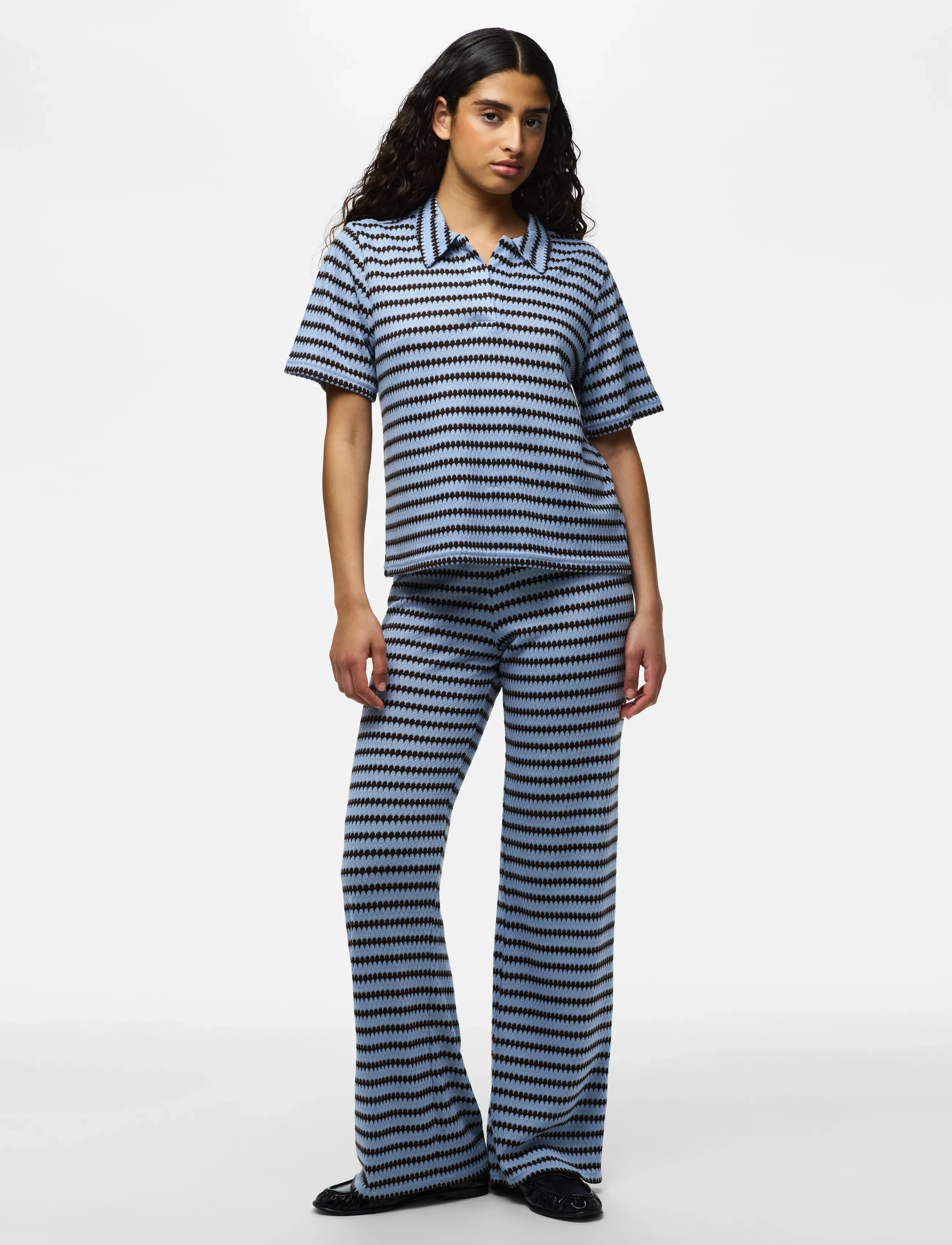 PIECES Pcjeya Hw Wide Knit Pant D2D Jrs mjukisbyxor dam – bild 4