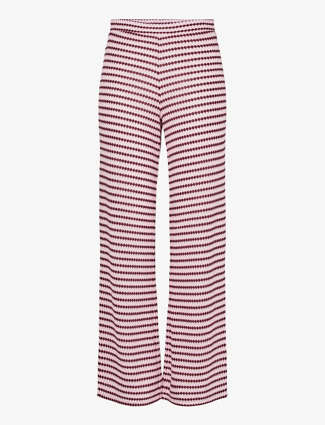 Pieces - PCJEYA HW WIDE KNIT PANT D2D JRS - pink tulle - 1