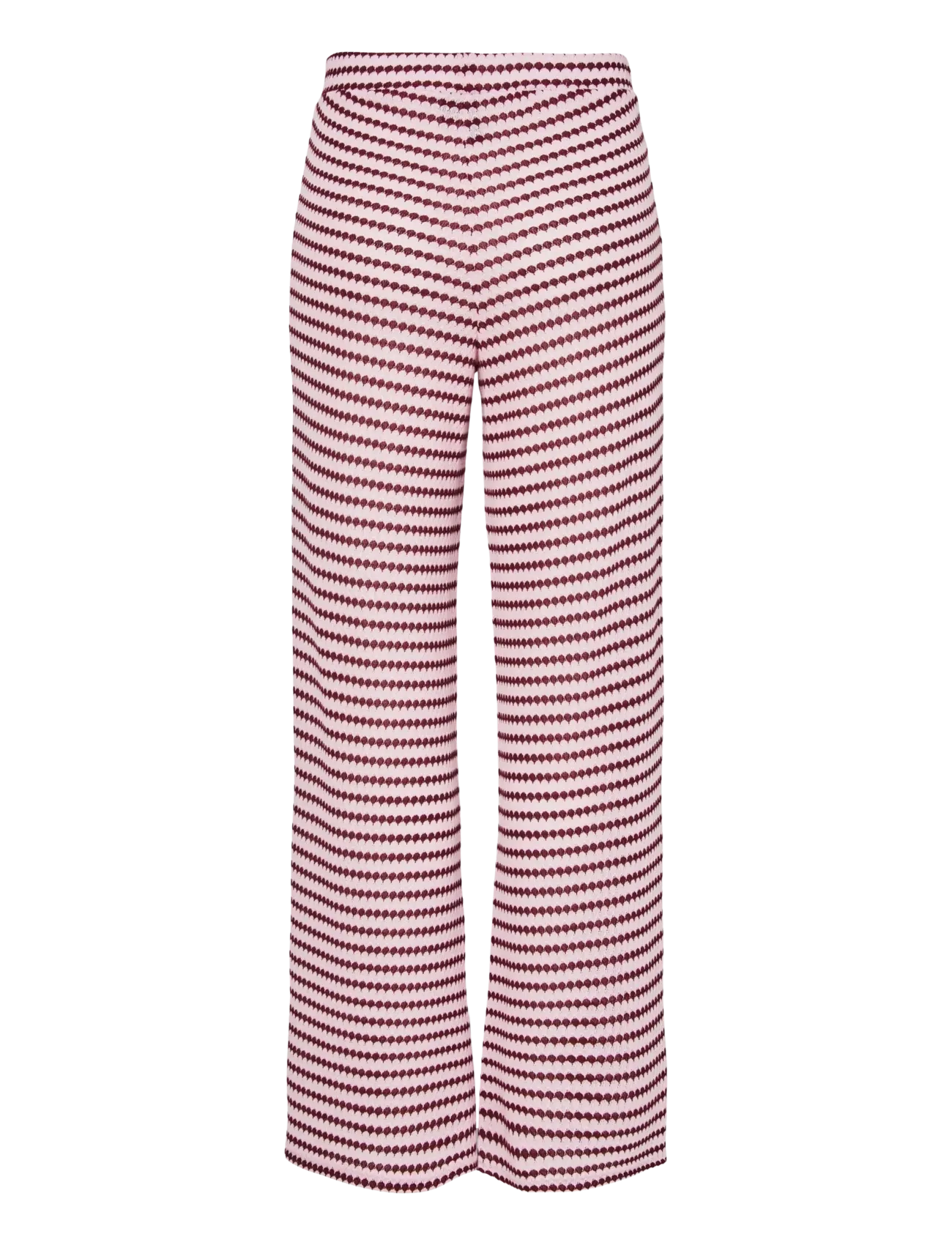 Pieces - PCJEYA HW WIDE KNIT PANT D2D JRS - buxur með víðum skálmum - pink tulle - 2