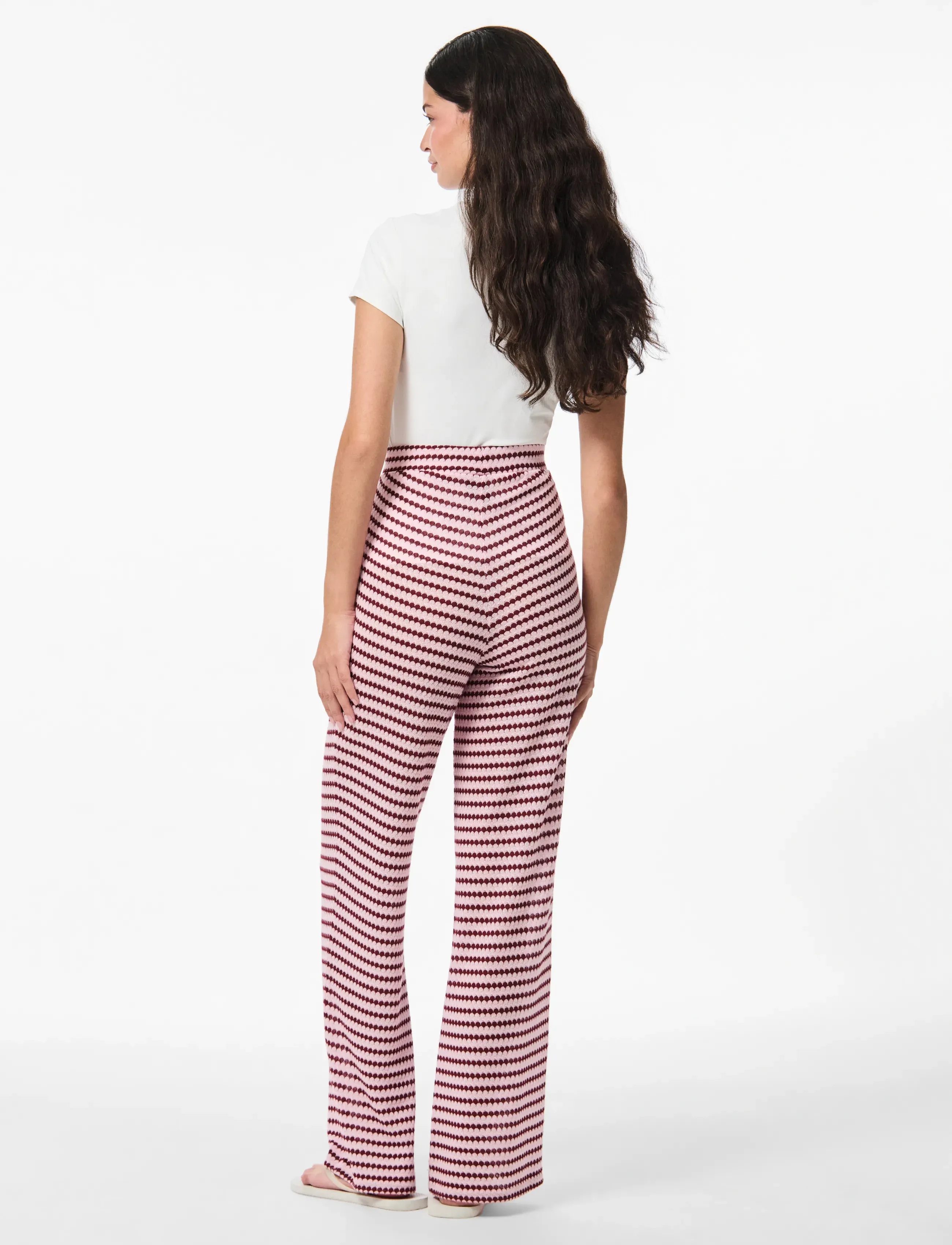 PIECES Pcjeya Hw Wide Knit Pant D2D Jrs mjukisbyxor dam – bild 2