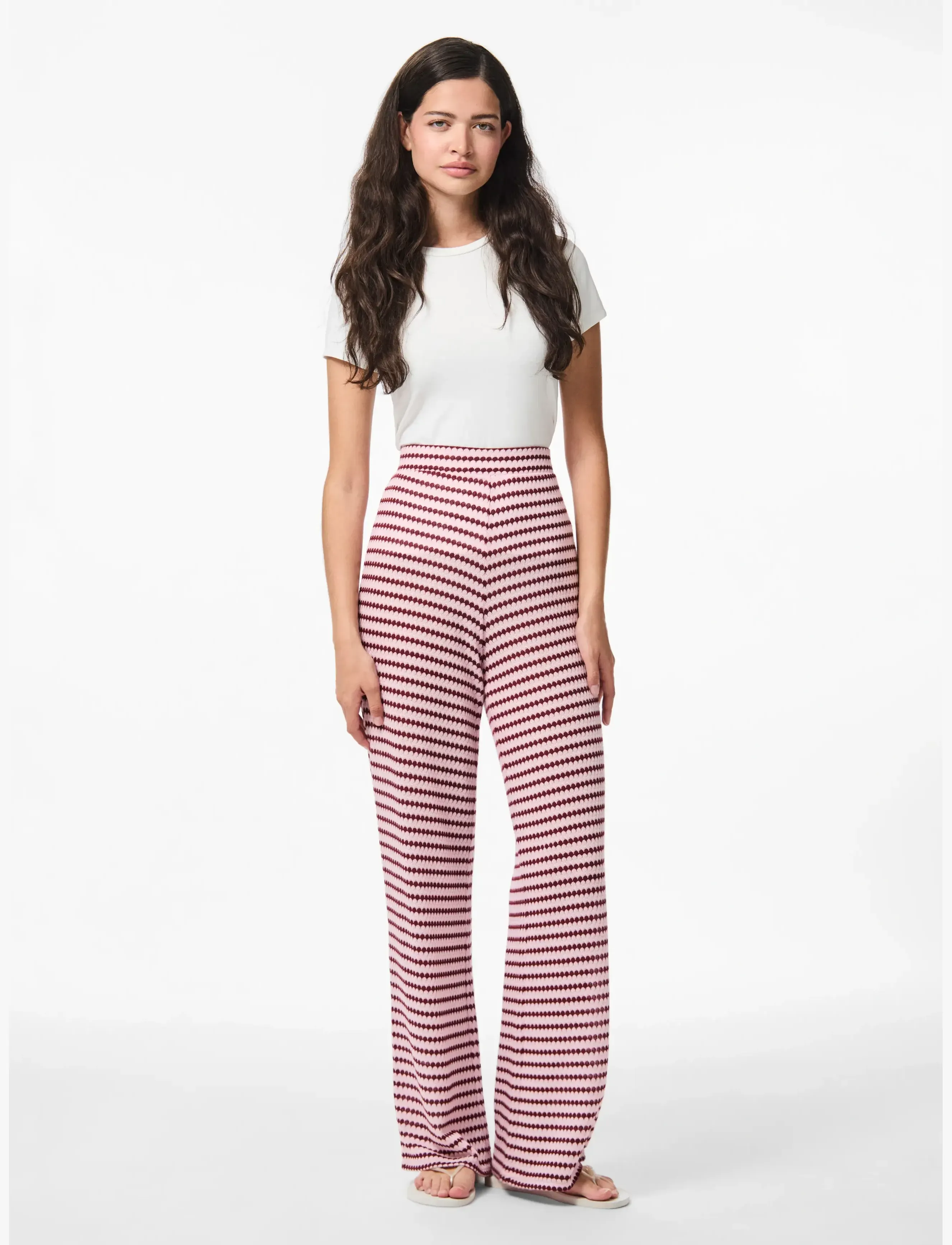 PIECES Pcjeya Hw Wide Knit Pant D2D Jrs mjukisbyxor dam – bild 3