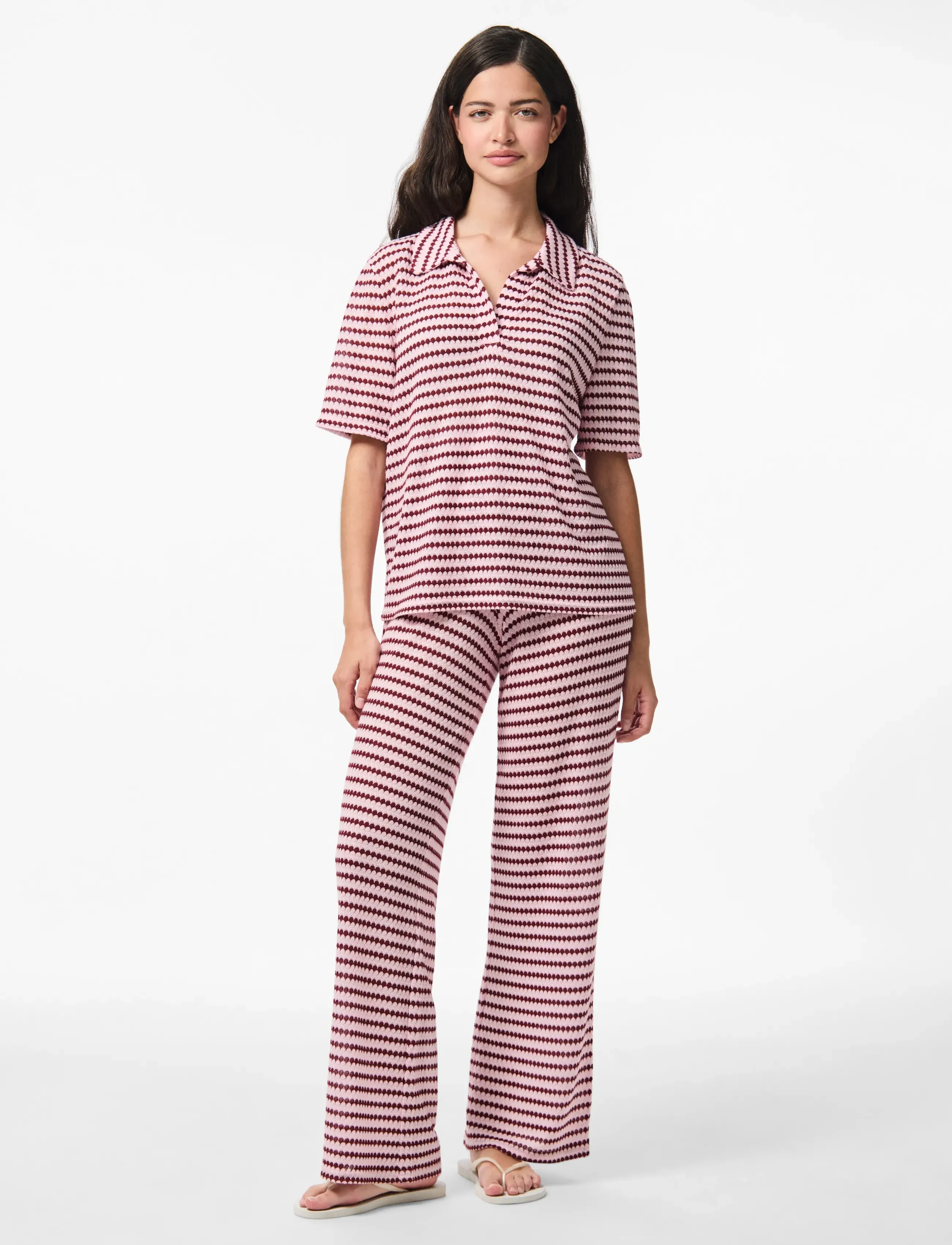 PIECES Pcjeya Hw Wide Knit Pant D2D Jrs mjukisbyxor dam – bild 4