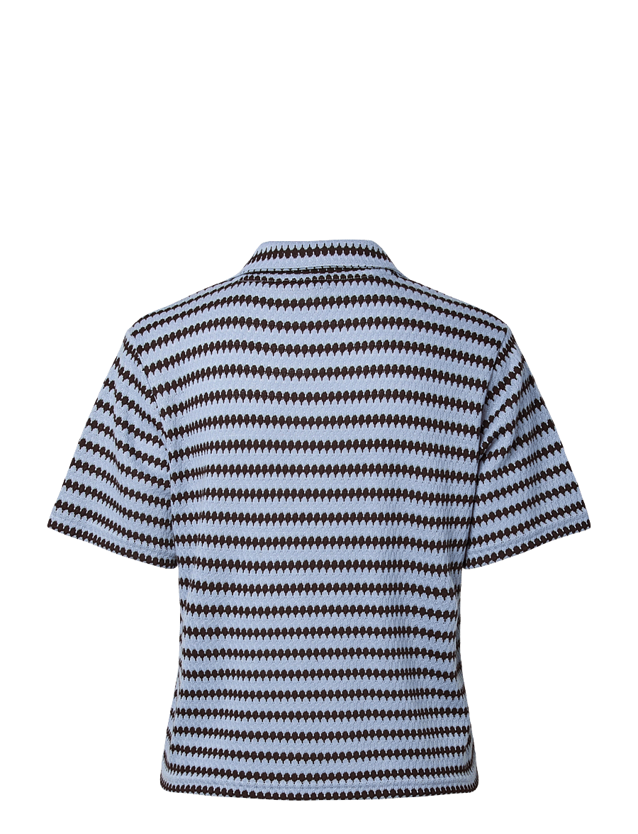 Pieces - PCJEYA SS V-NECK LOOSE POLO D2D JRS - polosärgid - cashmere blue - 2