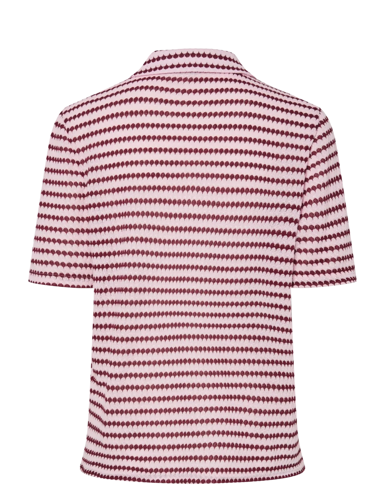 Pieces - PCJEYA SS V-NECK LOOSE POLO D2D JRS - polo shirts - pink tulle - 2