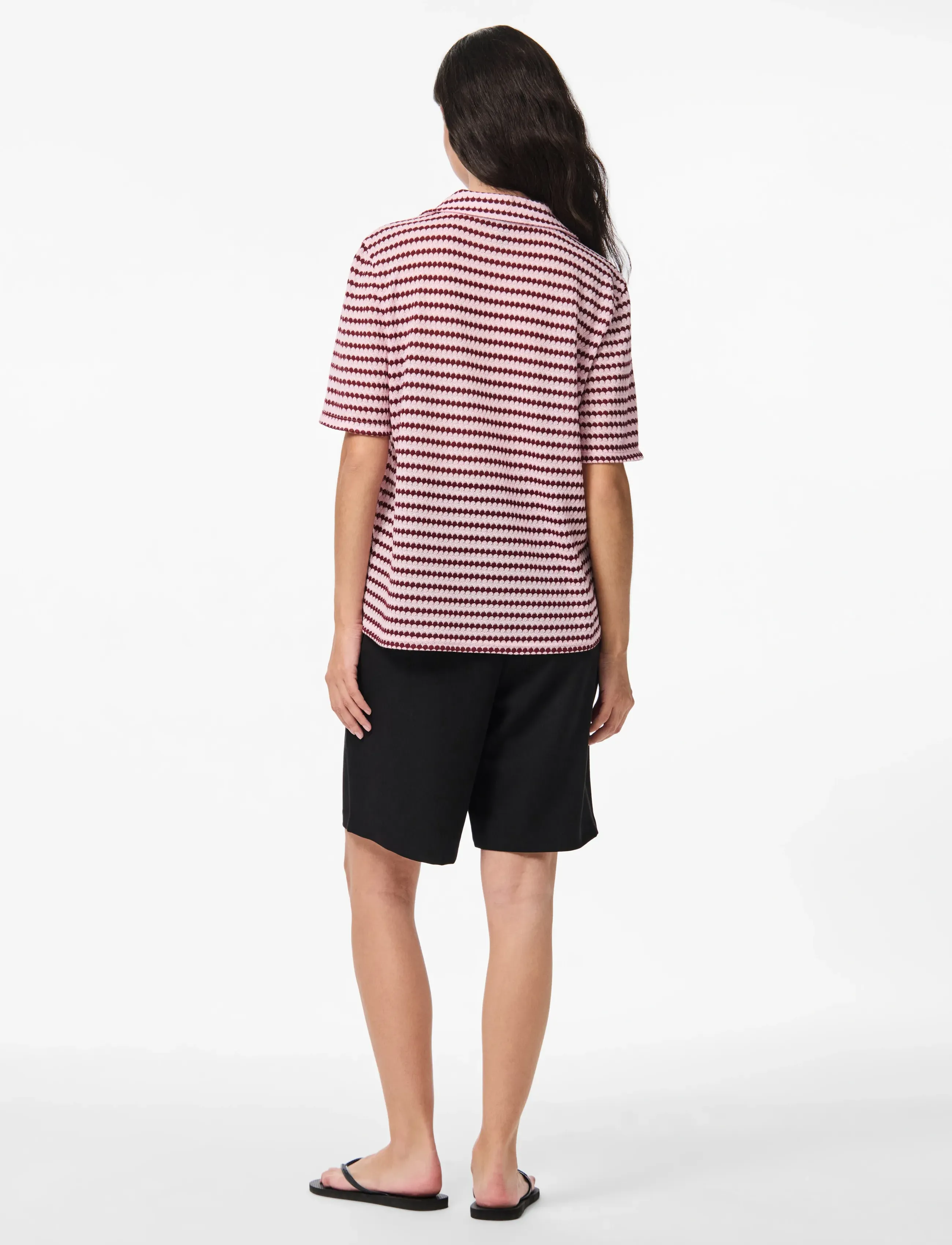 PIECES Pcjeya Ss V-Neck Loose Polo D2D Jrs blusar dam – bild 2