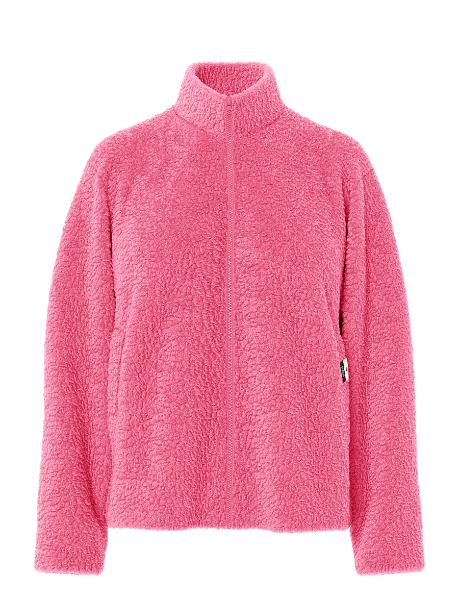 Pieces - PCKATTY TEDDY HIGH-NECK JACKET NOOS BC - kunstpelz - shocking pink - 0