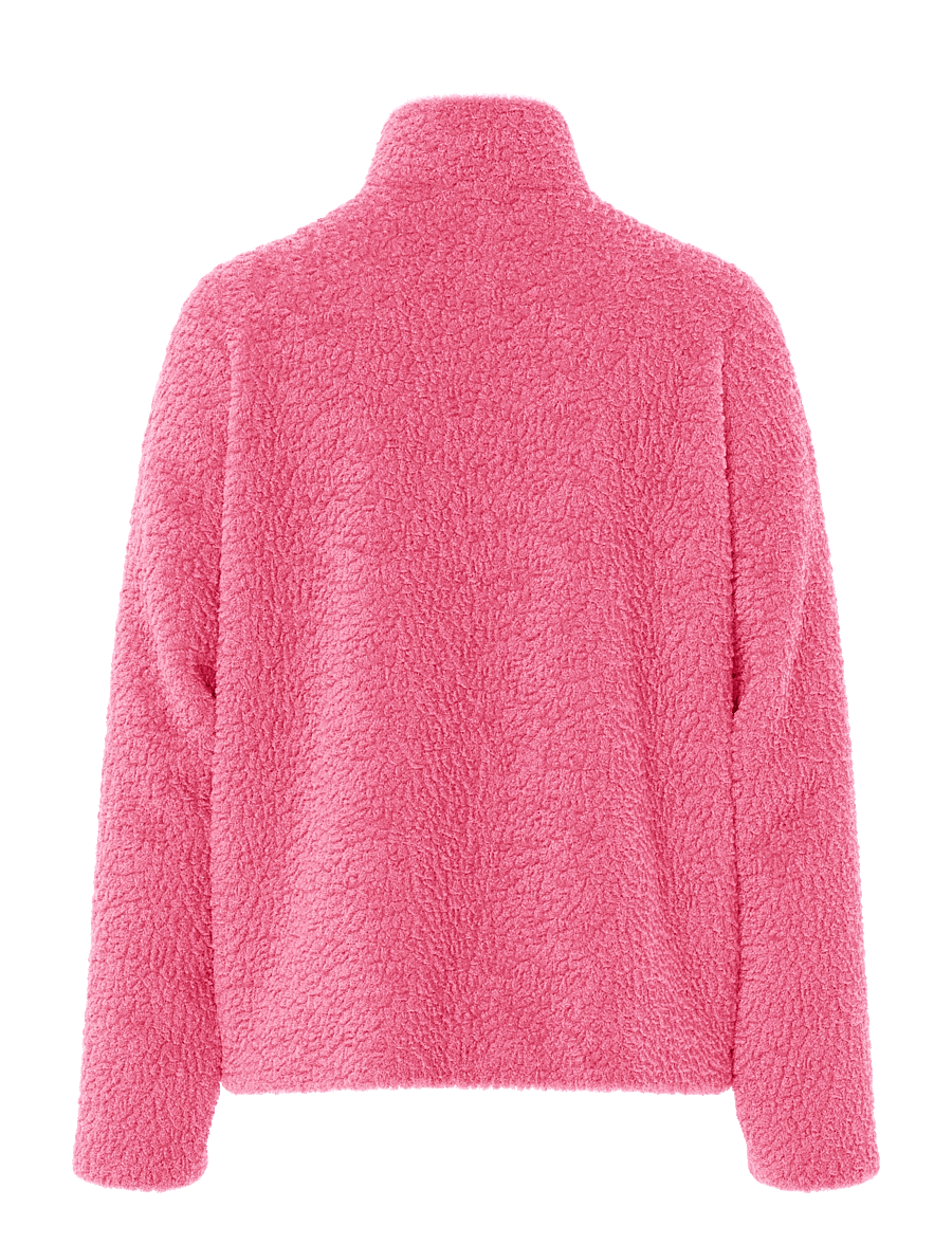 Pieces - PCKATTY TEDDY HIGH-NECK JACKET NOOS BC - kunstpelz - shocking pink - 1