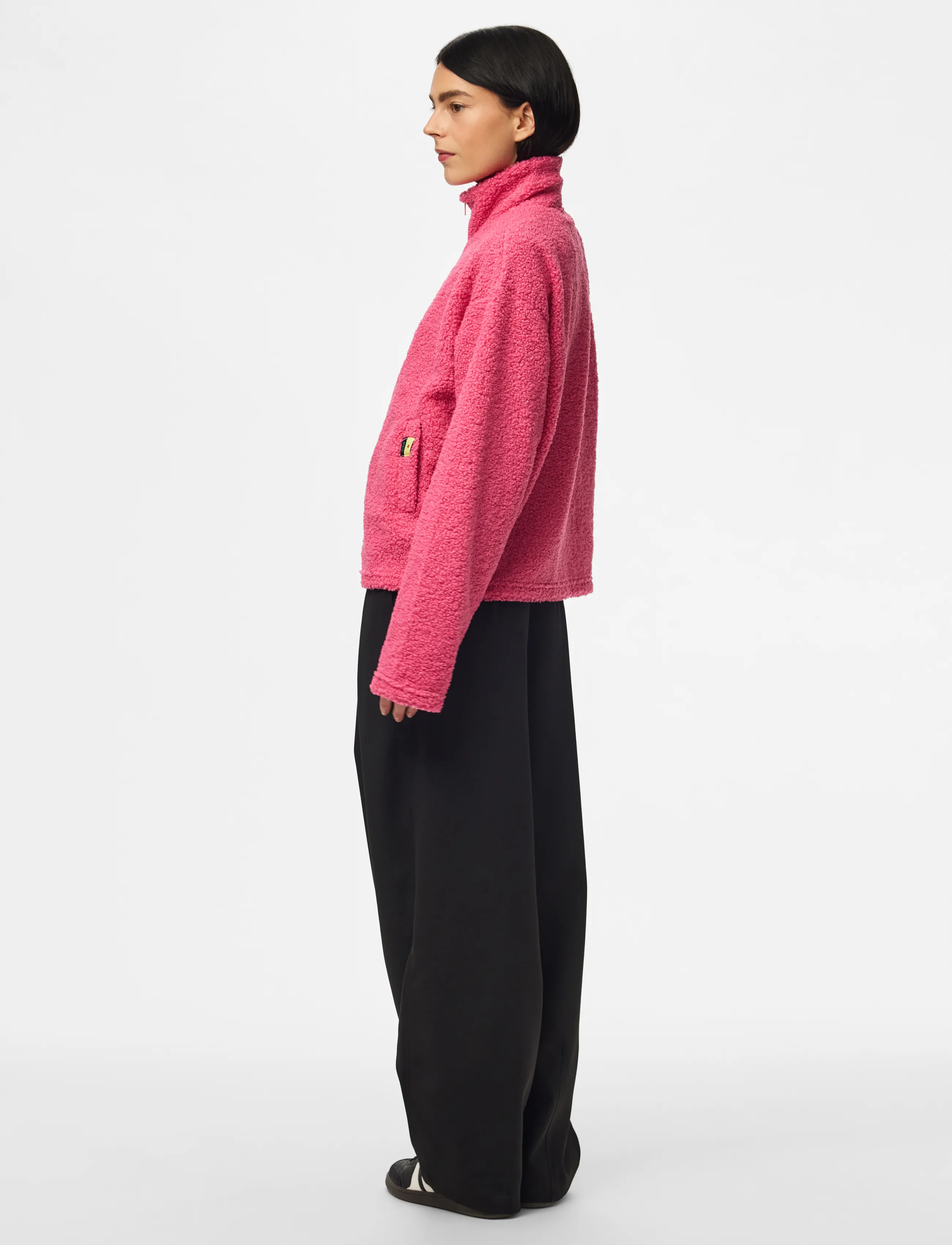 Pieces - PCKATTY TEDDY HIGH-NECK JACKET NOOS BC - kunstpelz - shocking pink - 3