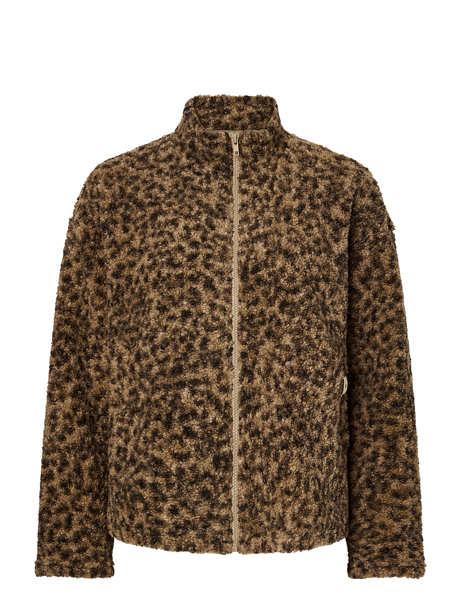 Pieces - PCKATTY TEDDY HIGH-NECK JACKET NOOS BC - kunstpelz - tannin - 1