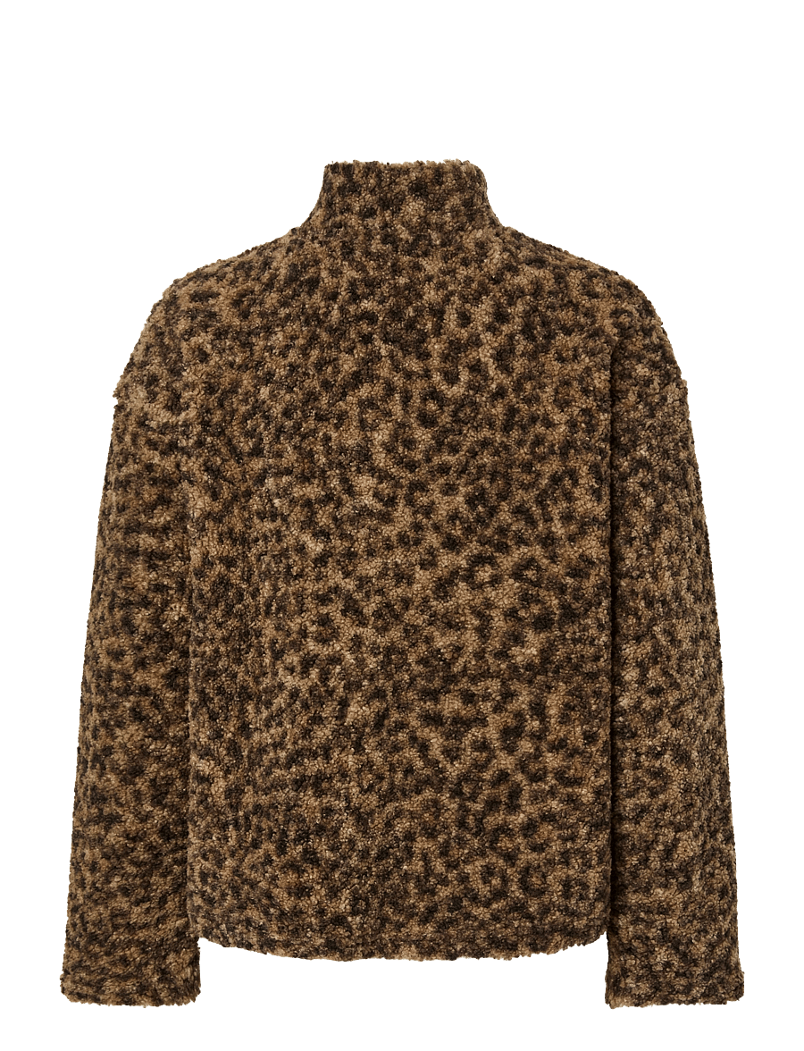 Pieces - PCKATTY TEDDY HIGH-NECK JACKET NOOS BC - kunstpelz - tannin - 2