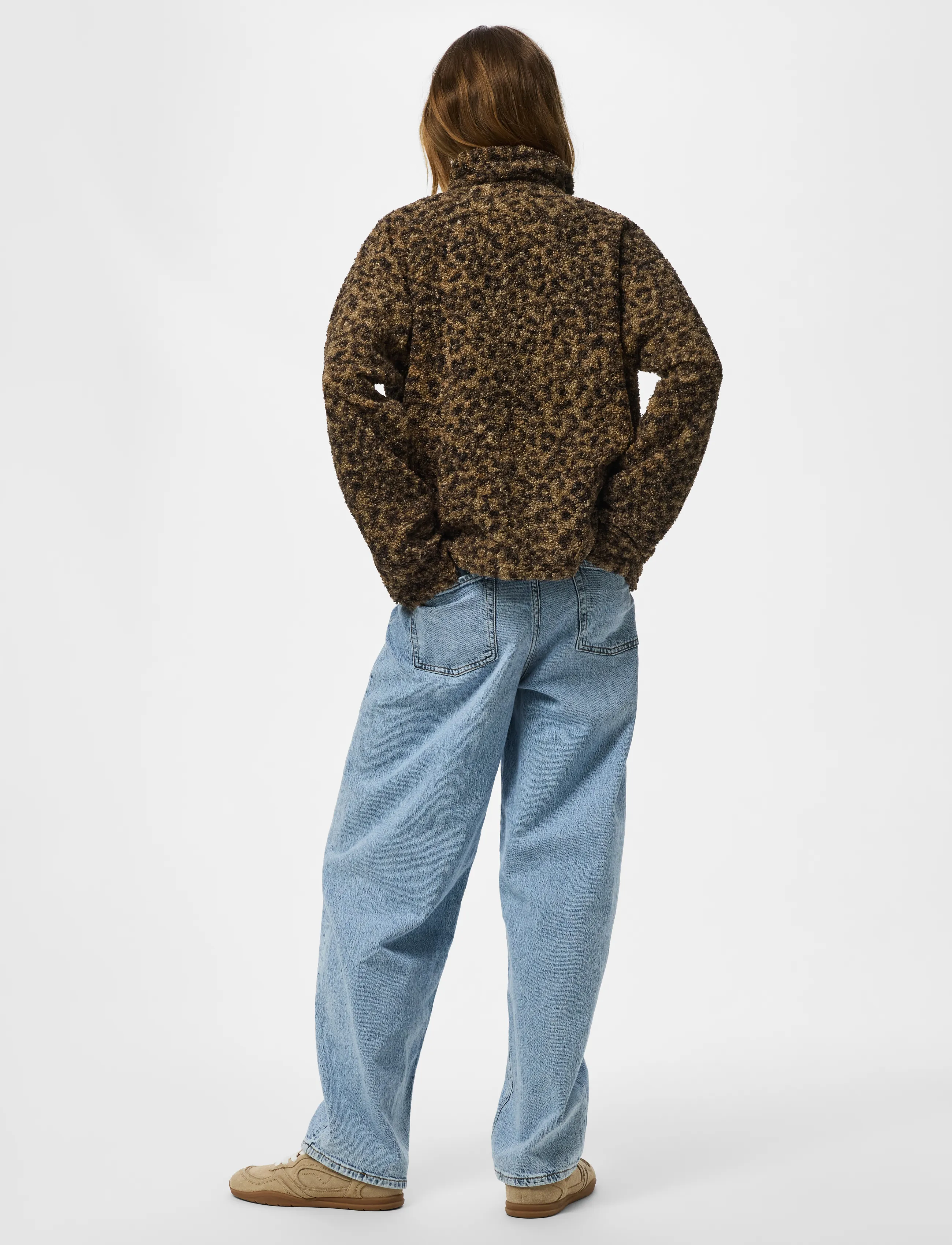Pieces - PCKATTY TEDDY HIGH-NECK JACKET NOOS BC - kunstpelz - tannin - 3