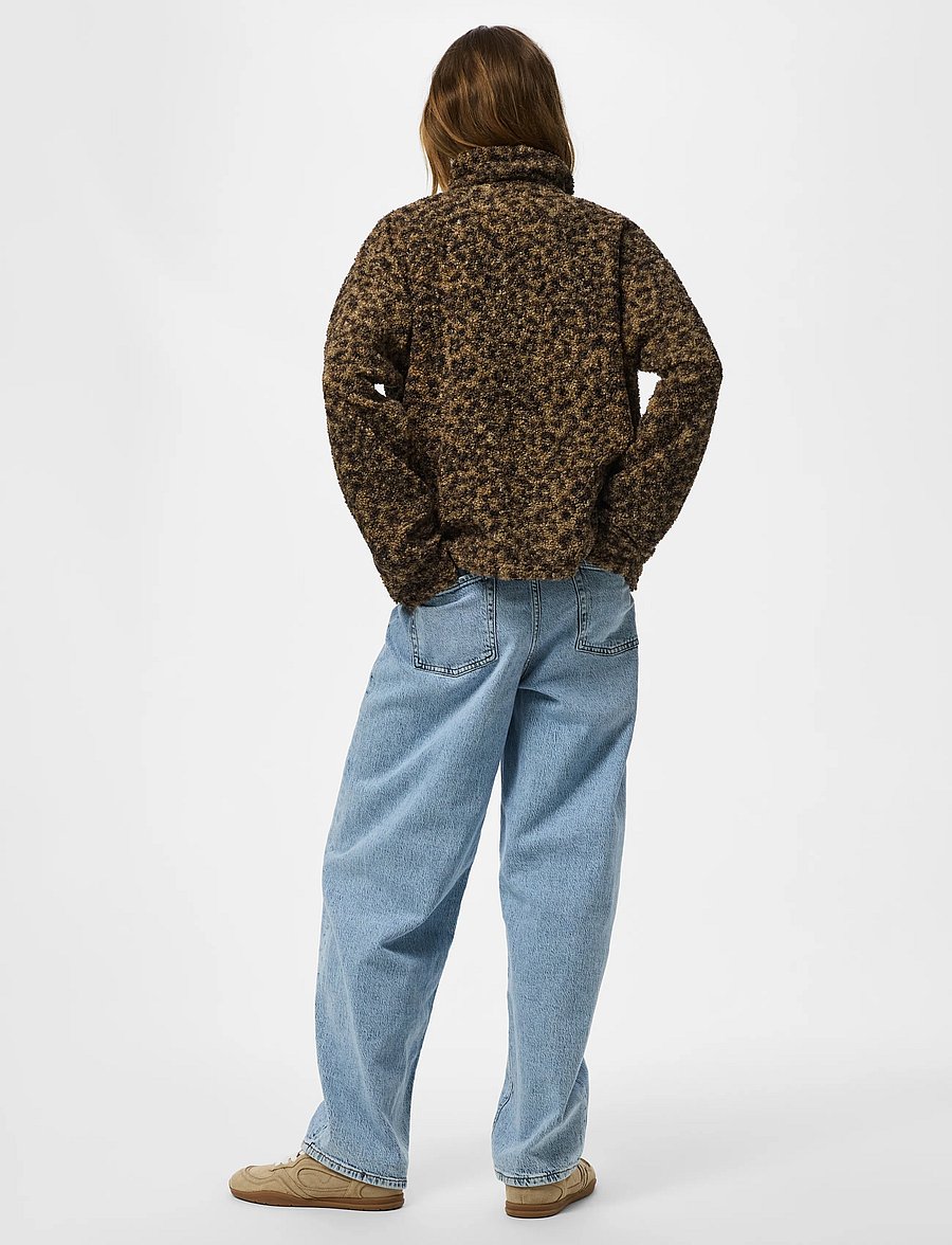 Pieces - PCKATTY TEDDY HIGH-NECK JACKET NOOS BC - kunstpelz - tannin - 3