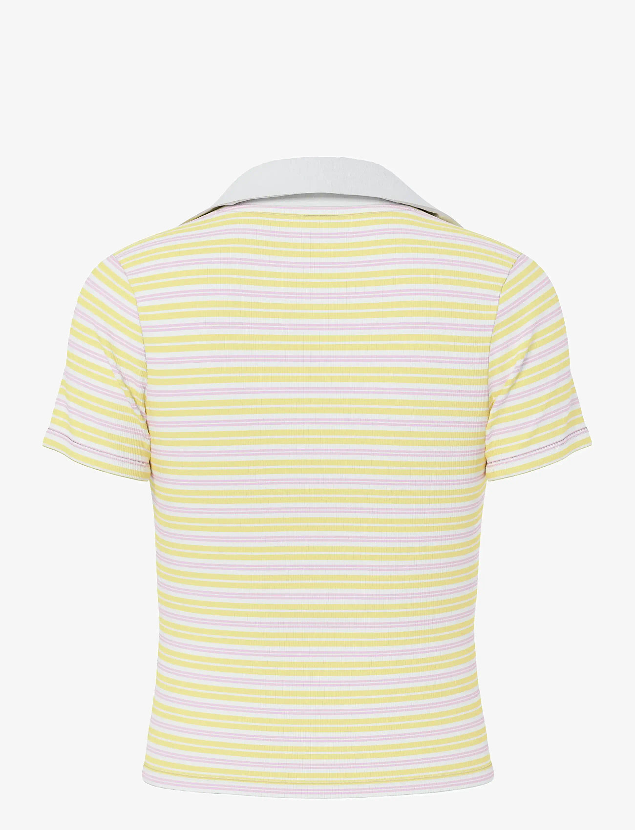 Pieces - PCJAYJAY SS V-NECK POLO TOP JRS D2D FSY - pale banana - 2