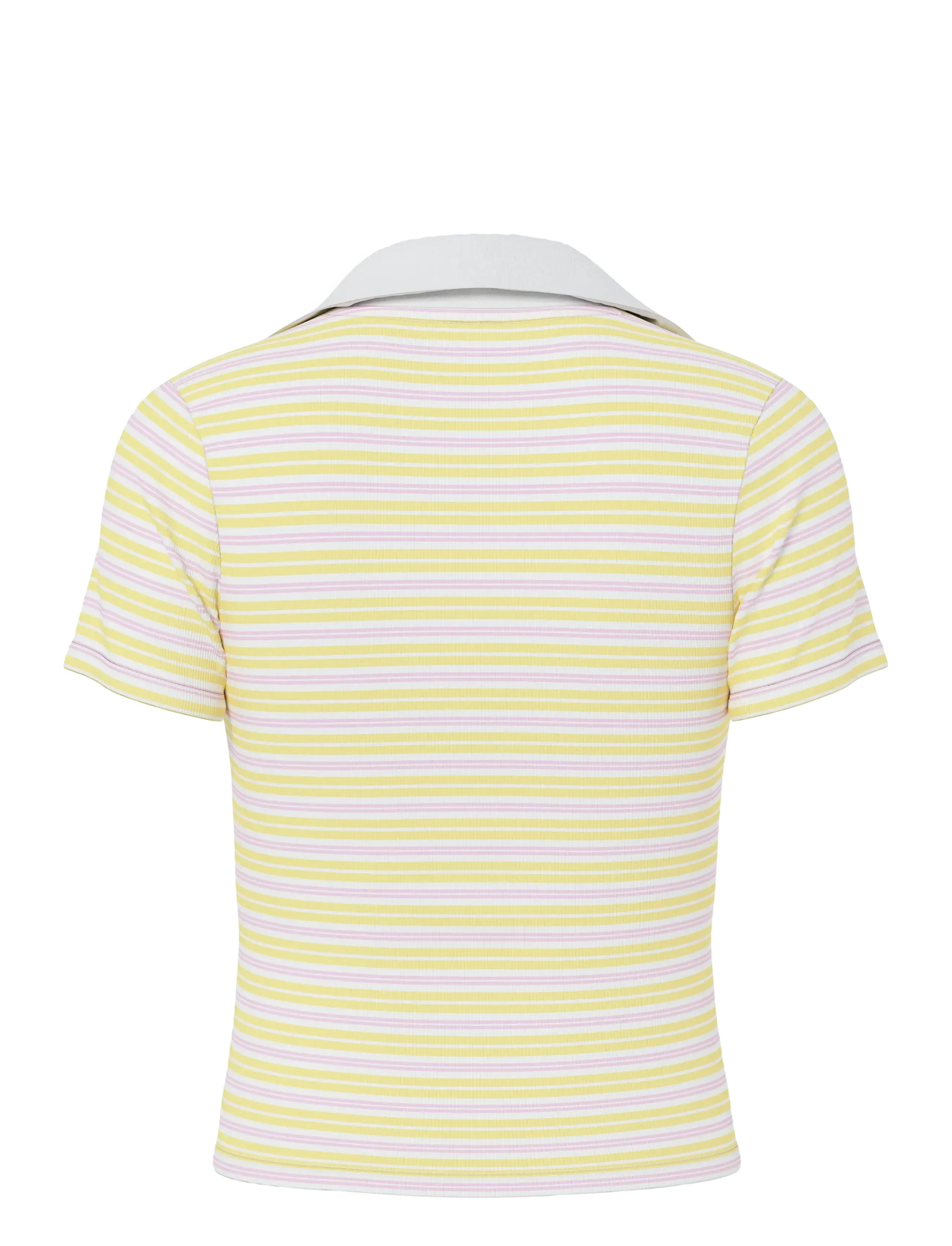 Pieces - PCJAYJAY SS V-NECK POLO TOP JRS D2D FSY - pale banana - 2