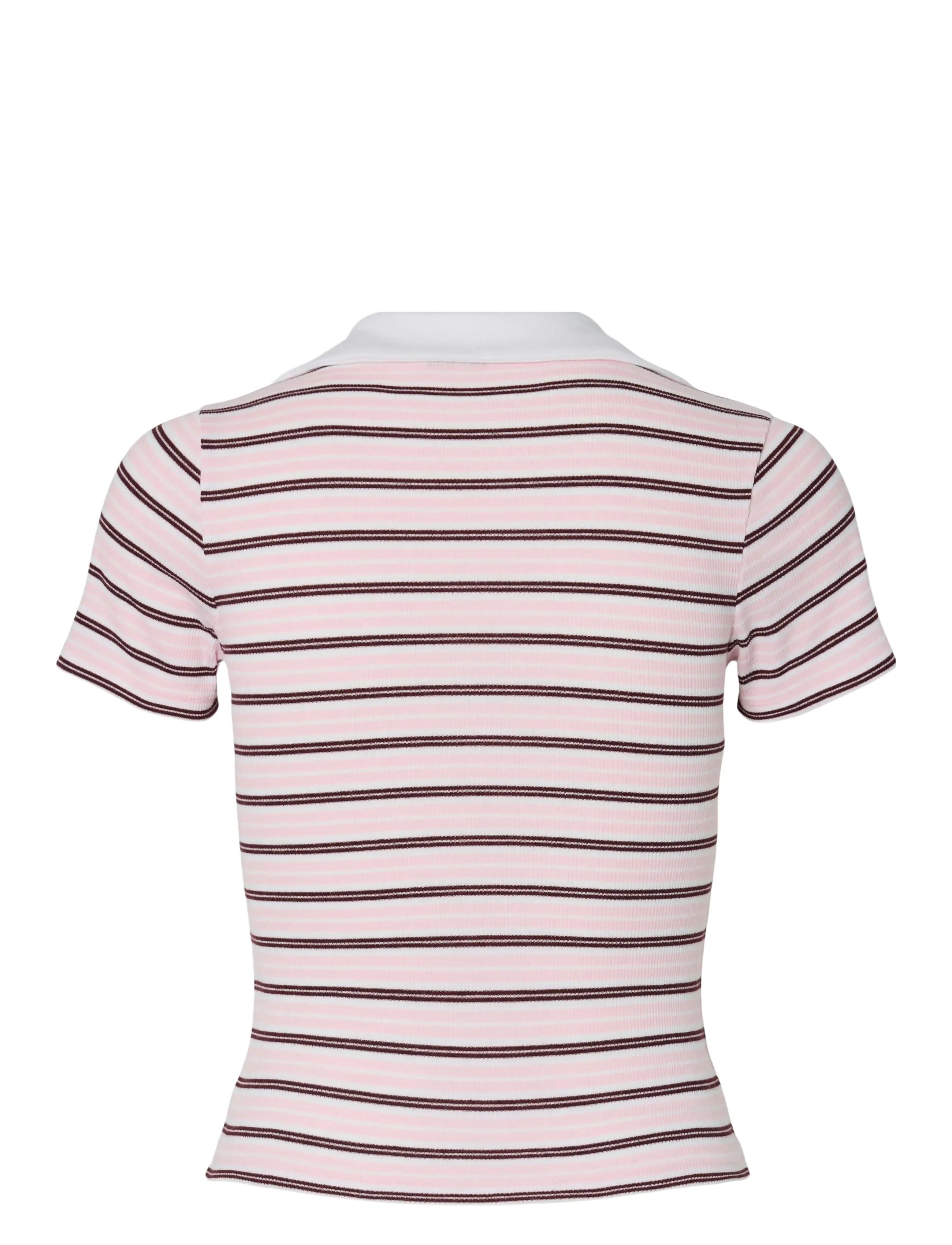 Pieces - PCJAYJAY SS V-NECK POLO TOP JRS D2D FSY - pink tulle - 2