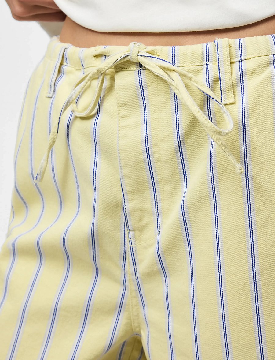 Pieces - PCBILLO MW TIE DENIM SHORTS - gallastuttbuxur - french vanilla - 5