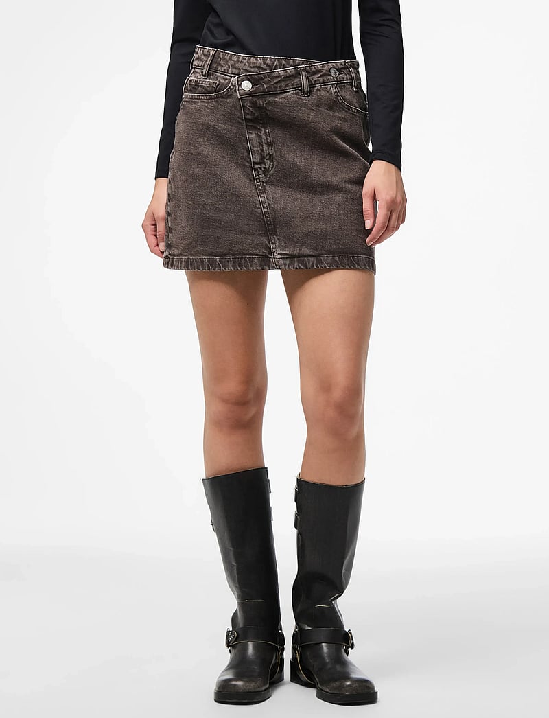 Pieces - PCSELMA MW DENIM SKIRT D2D FSY - jeanskjolar - hot fudge - 0