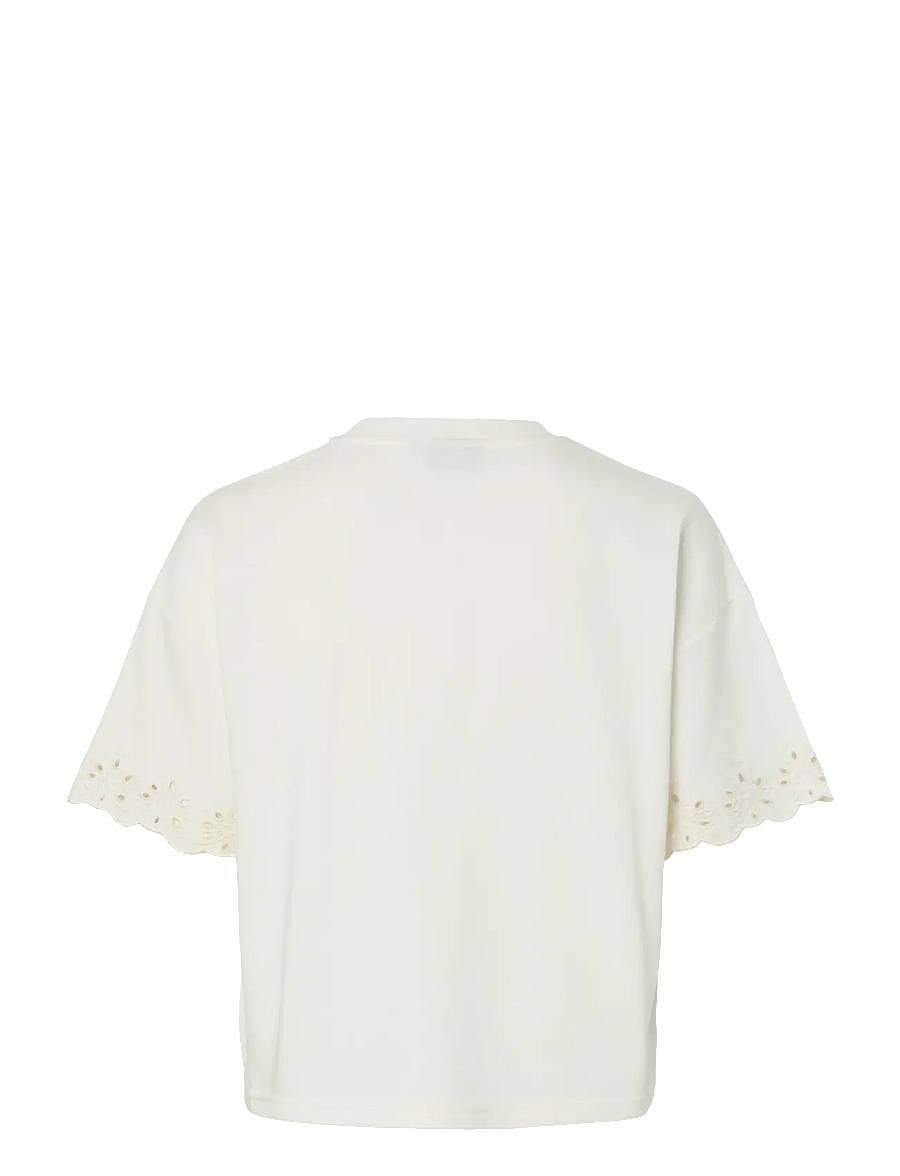 Pieces - PCCHILLI SUMMER SS BRODERI TEE JRS BC - t-shirts - cloud dancer - 2