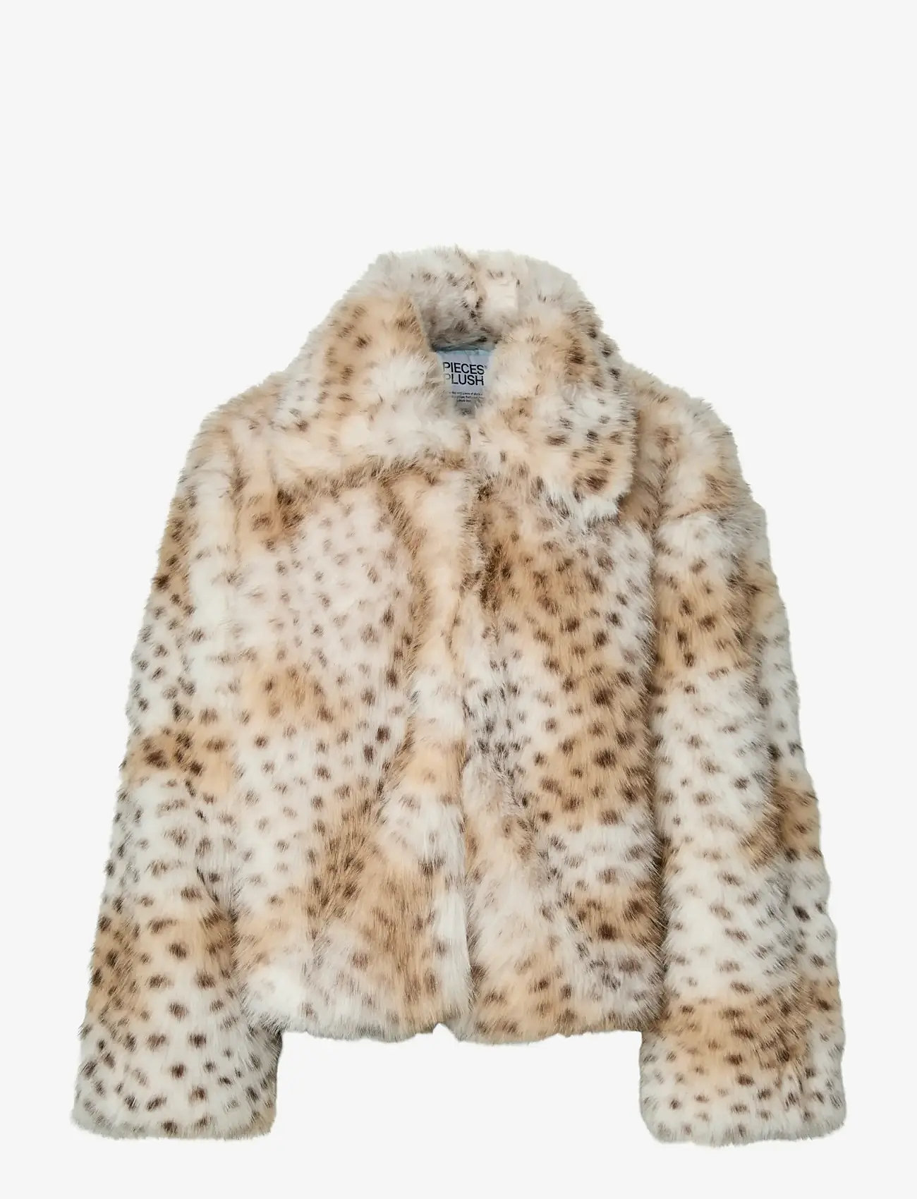 Pieces - PCPLUSH SHORT FLUFFY JACKET - kunstpelz - cloud dancer - 0